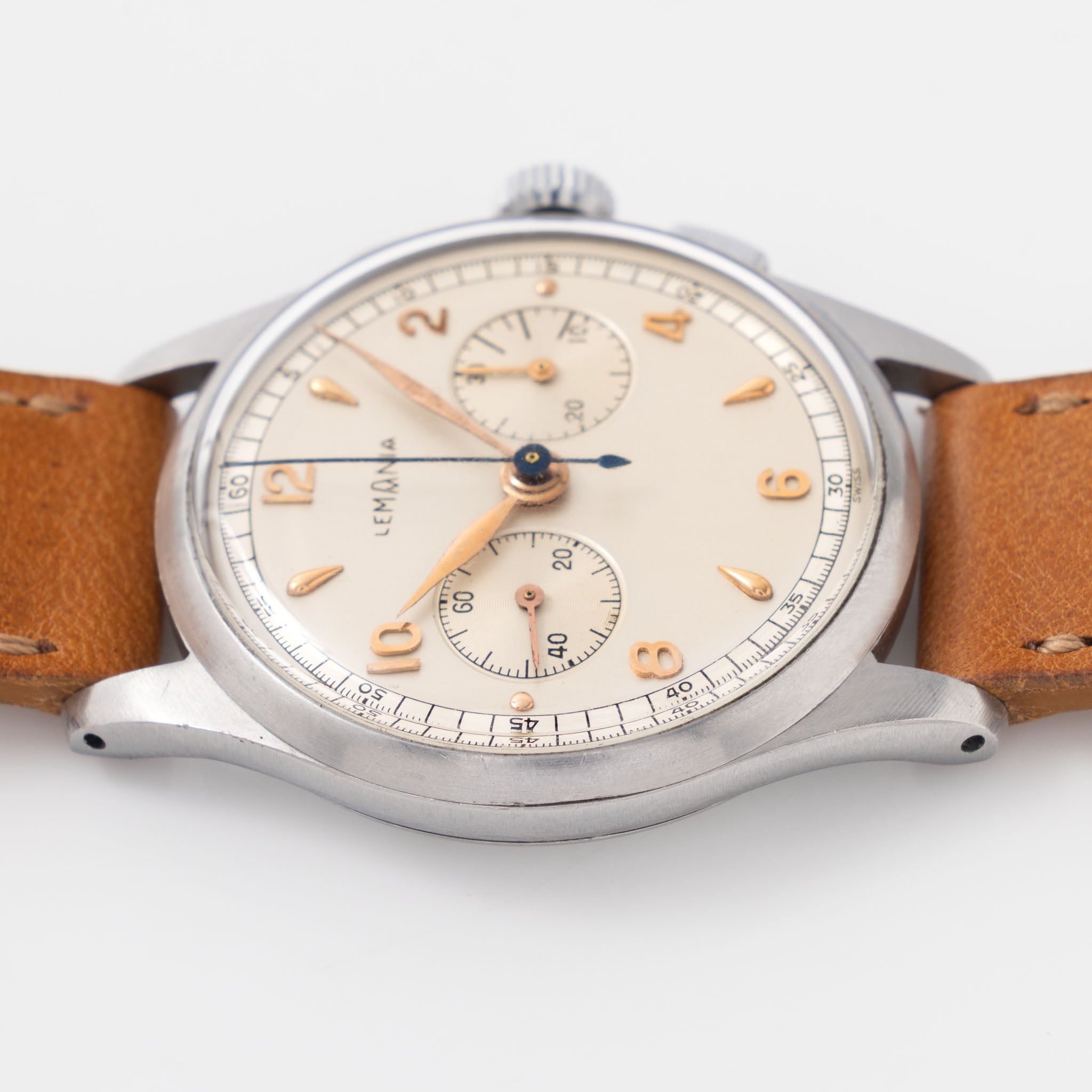 Lemania Chronograph Two-Tone Silver Dial cal. 320