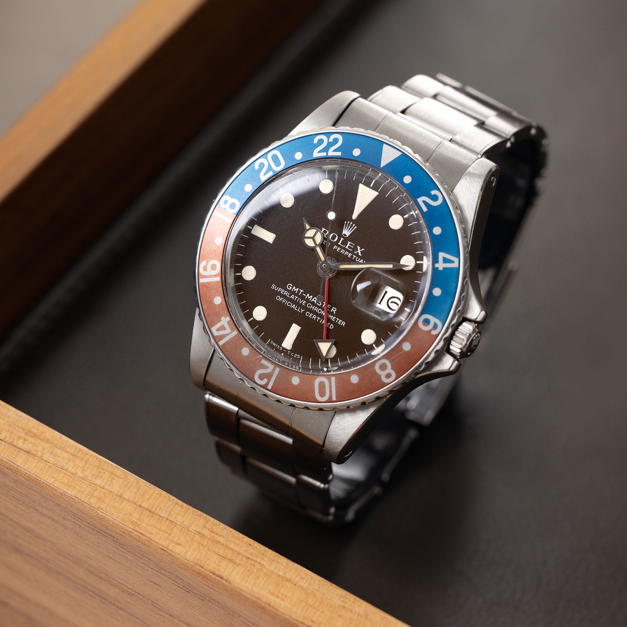 Rolex GMT-Master 1675 MK1 Long-E unique Tropical Dial