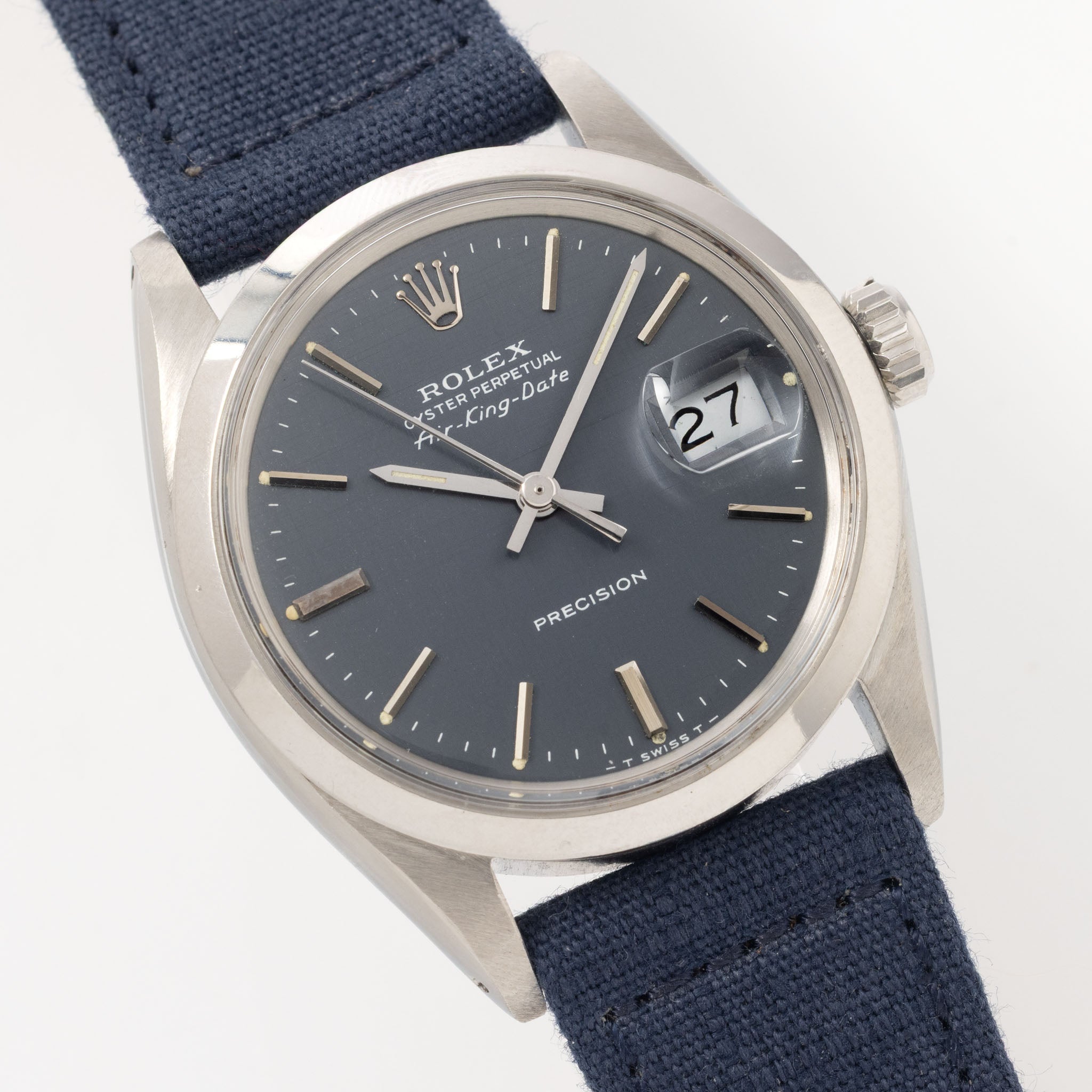 Rolex Air-King Date 5700 Blue Linen Dial