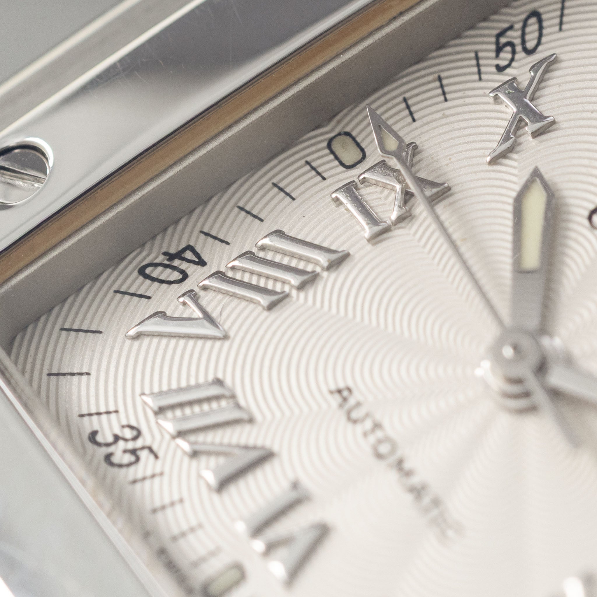 Cartier Santos Galbée 2319 Automatic Silver Guilloché Dial