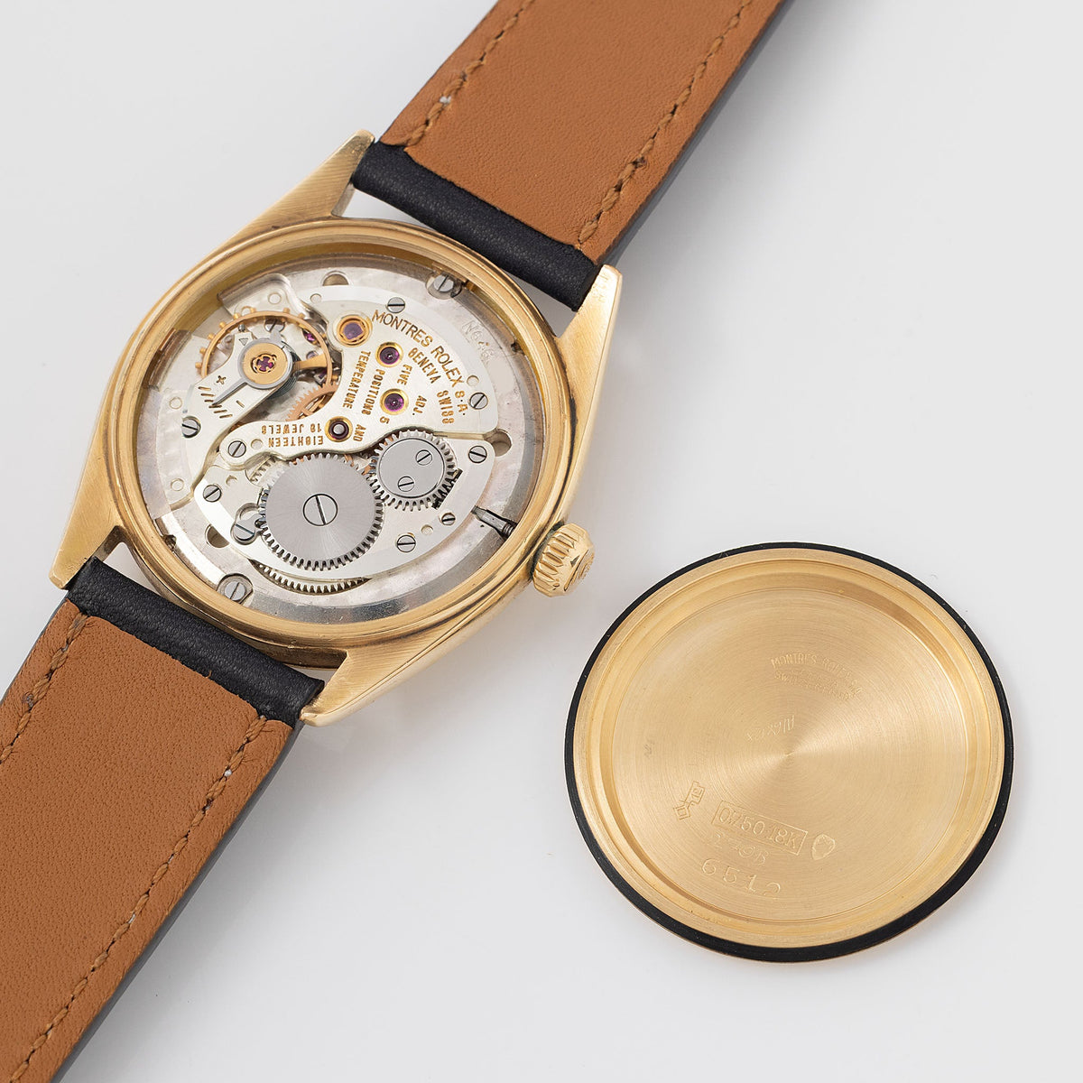 Rolex Oyster Veriflat Ref. 6512 Silver Dial "Amtlich Geprüfter Chronometer” in 18k Yellow Gold
