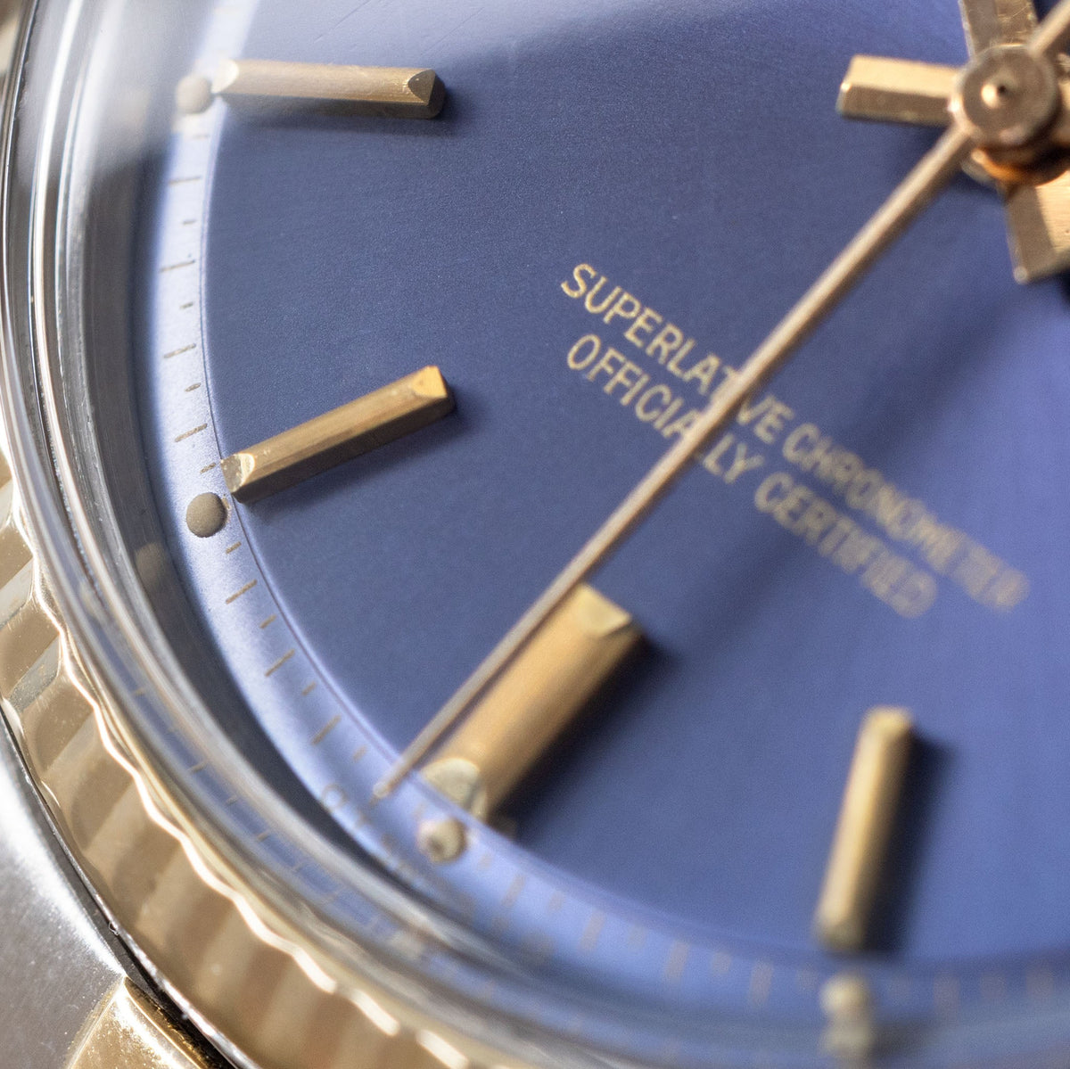 Rolex Datejust 1601/3 Blue Sigma Dial in Steel and Yellow Gold