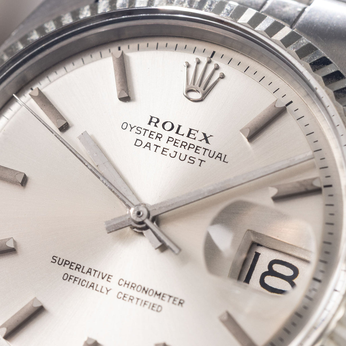 Rolex Datejust Ref. 1601 - Silver Soleil No-Lume Dial