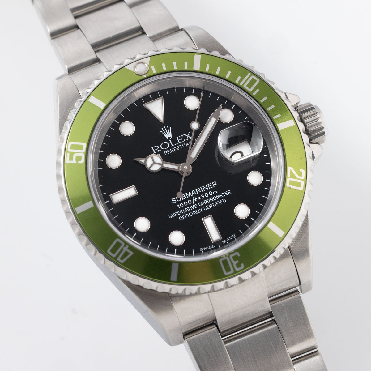 Rolex Submariner 16610LV Kermit MK1 Flat Four Box and Paper Set