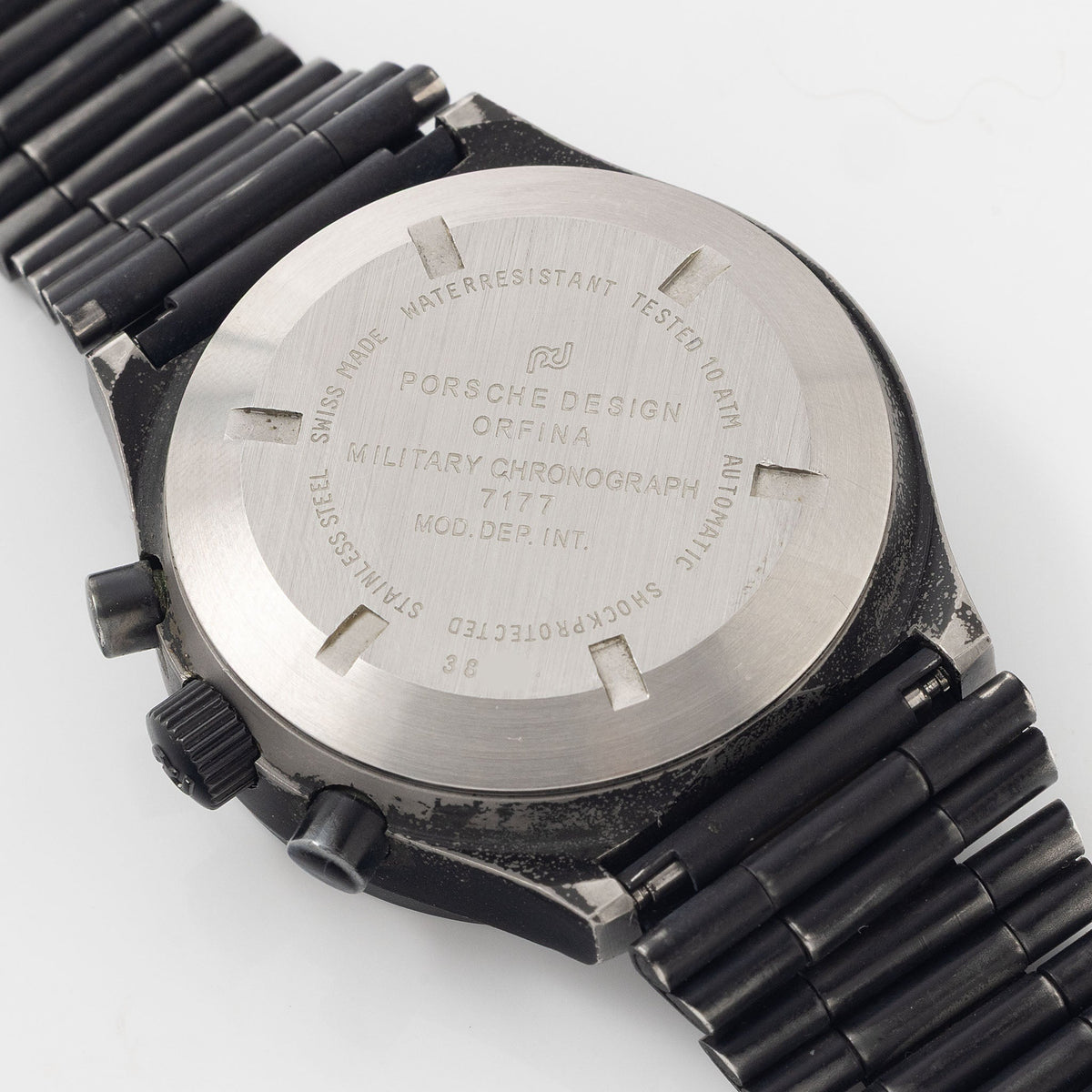 Porsche Design by Orfina Chrono 1 Military 3H Dial Black PVD-Case ref. 7177
