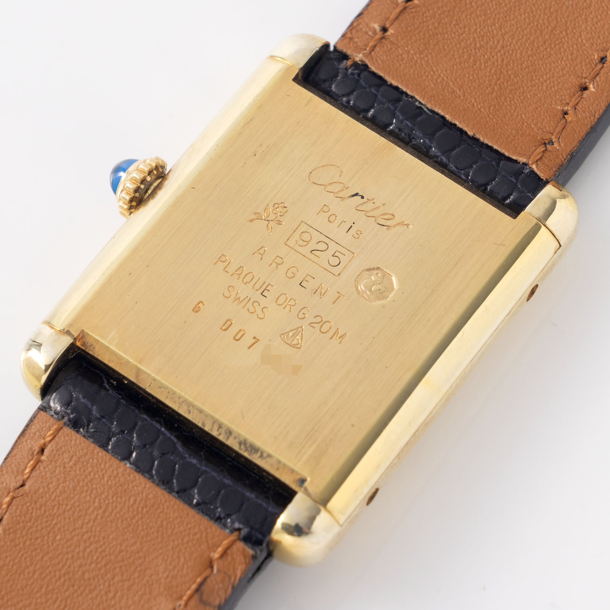 Cartier Tank must de Cartier Wood dial handwound movement big size 