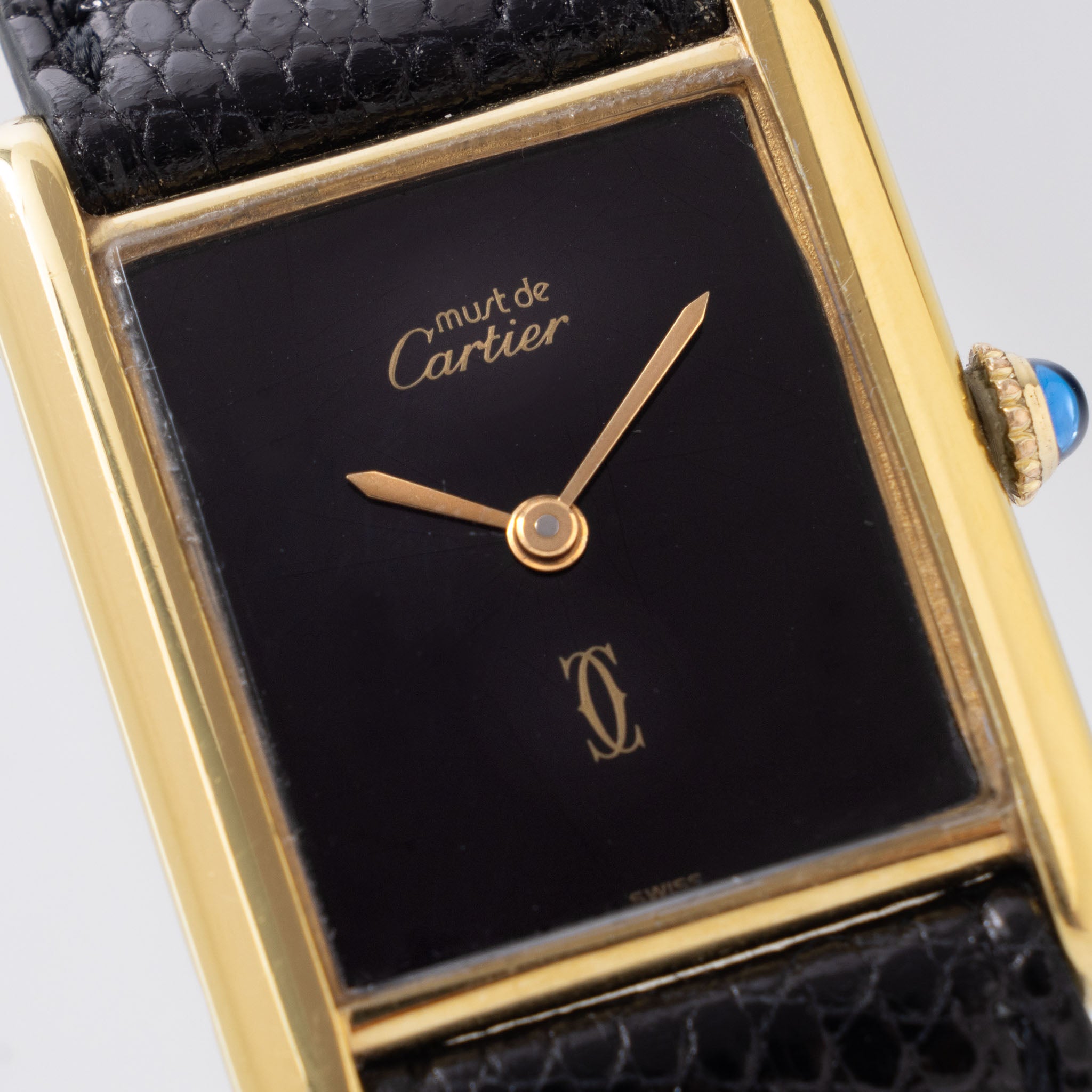 Cartier Tank must de Cartier Handwound big size box and paper set