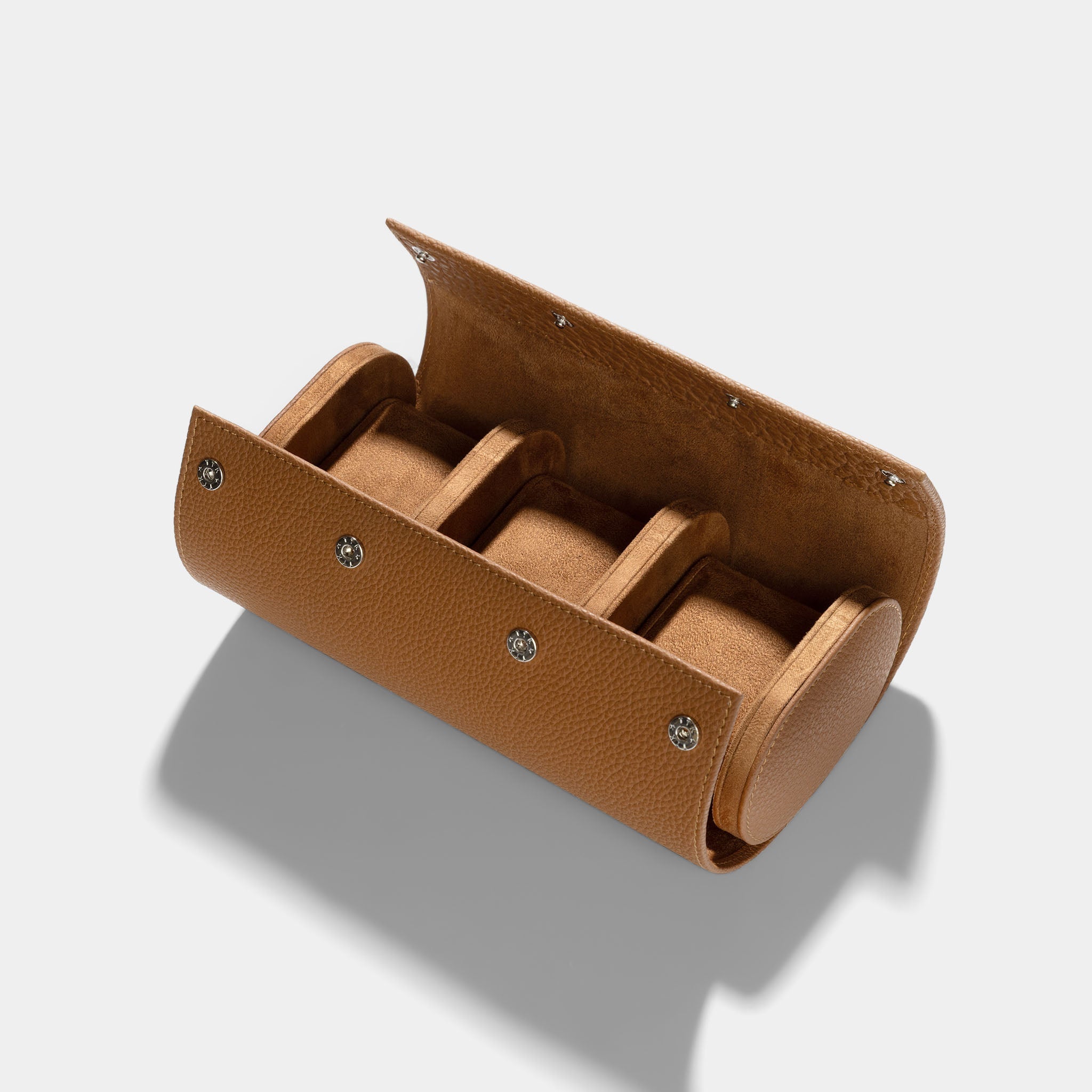 Oval 3 Watch Camel Brown Leather Watch Box