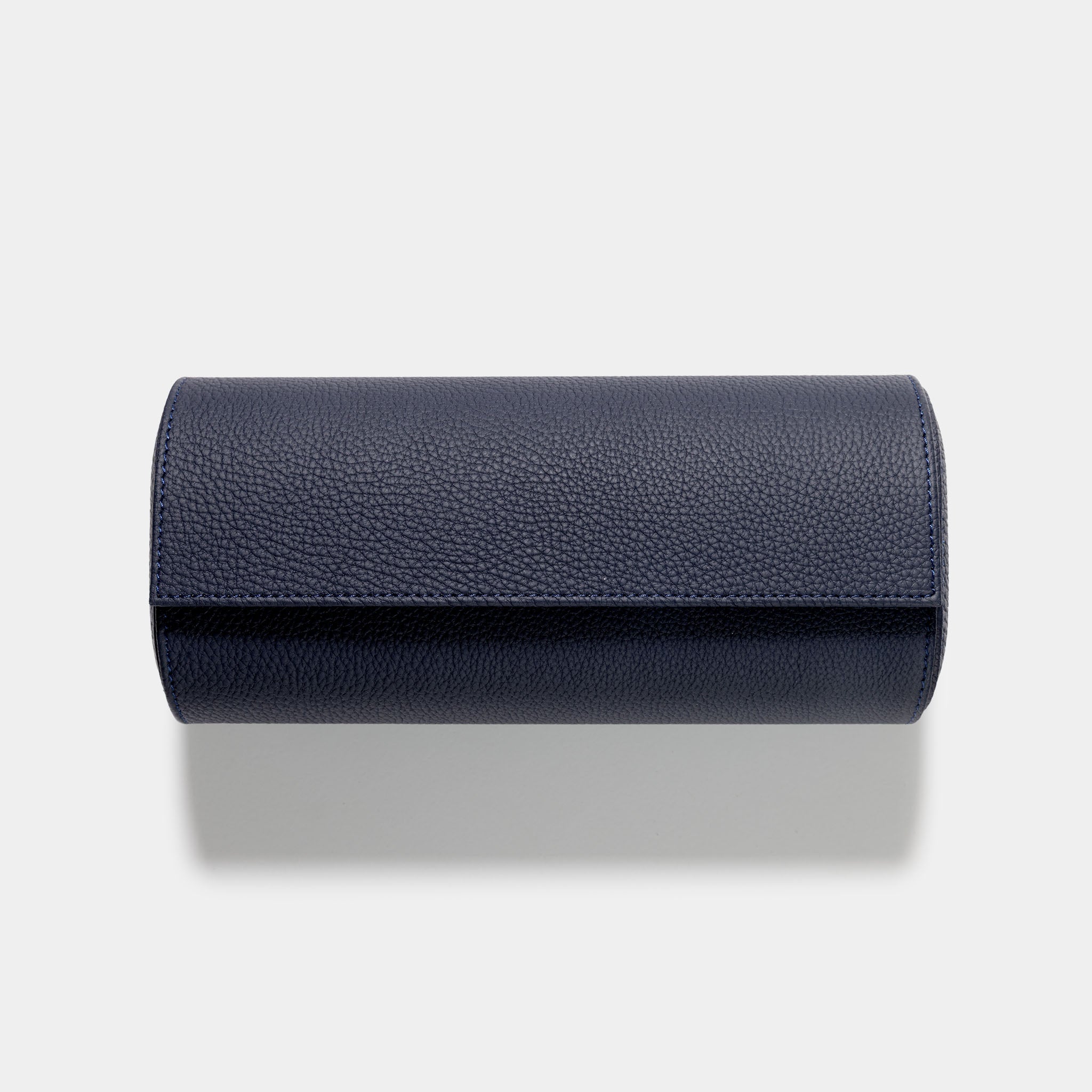 Oval 3 Watch Dark Blue Leather Watch Box