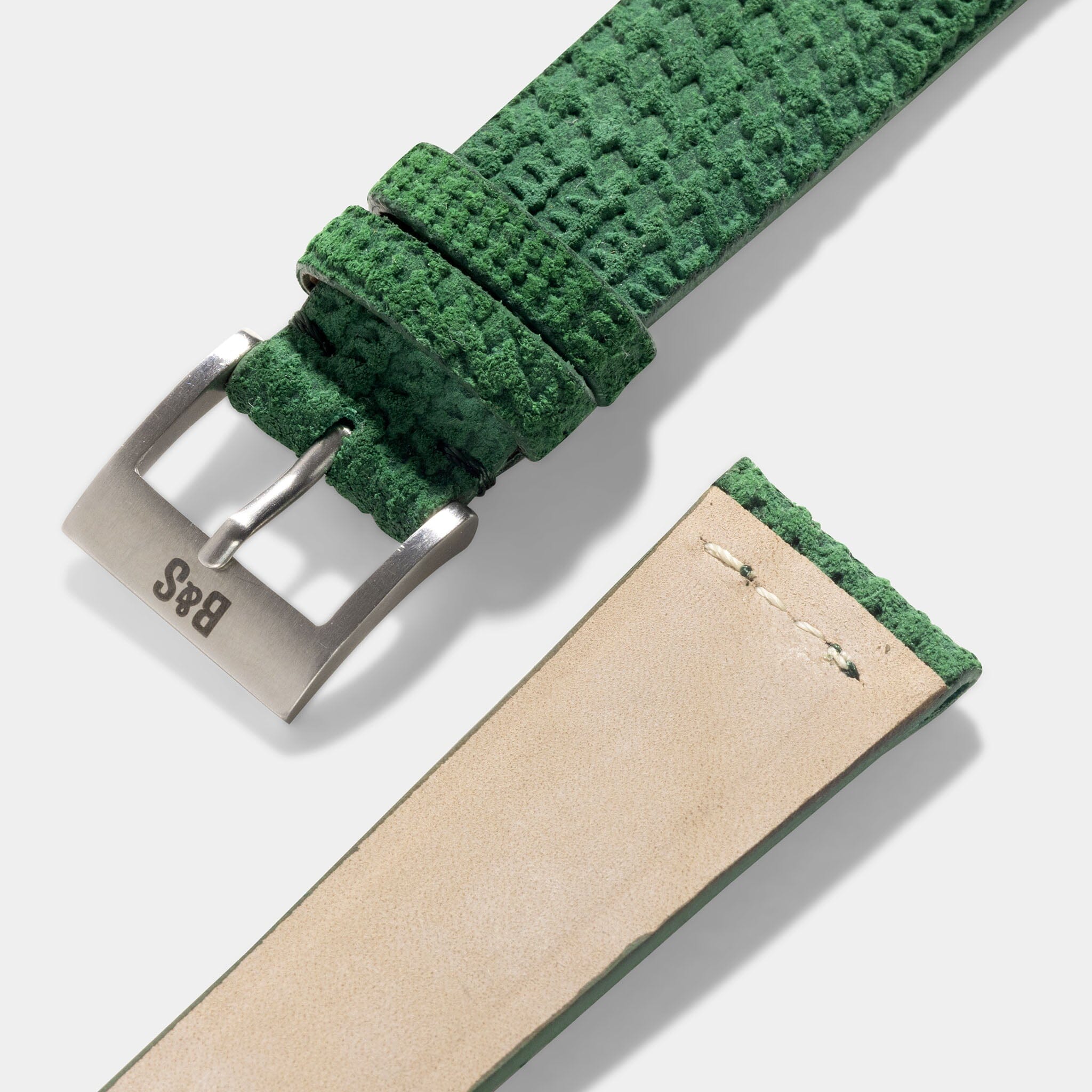 Ziggy Green Suede Leather Watch Strap