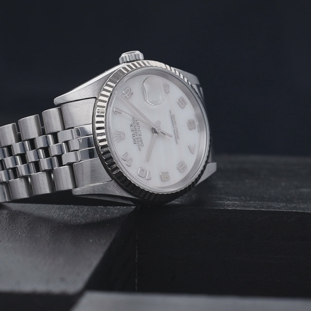 Rolex Datejust White Mother of Pearl Dial Reference 16234