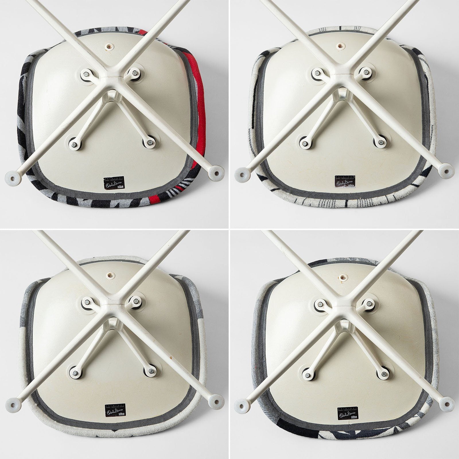 1980s Custom Pendleton Eames Side Chair Set