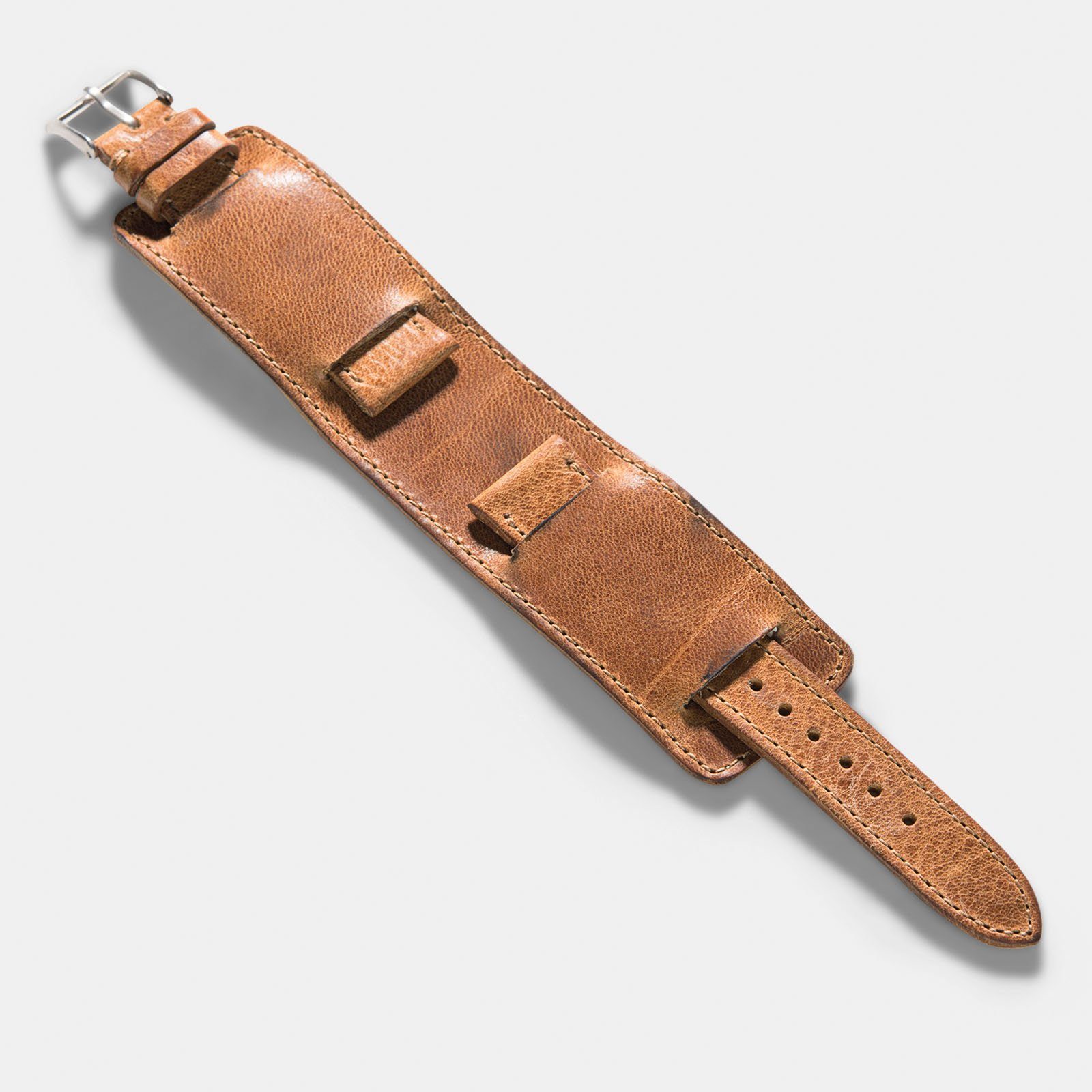 Strap for IWC Flieger Chronograph - Faccio Brown Bund Leather (20mm)
