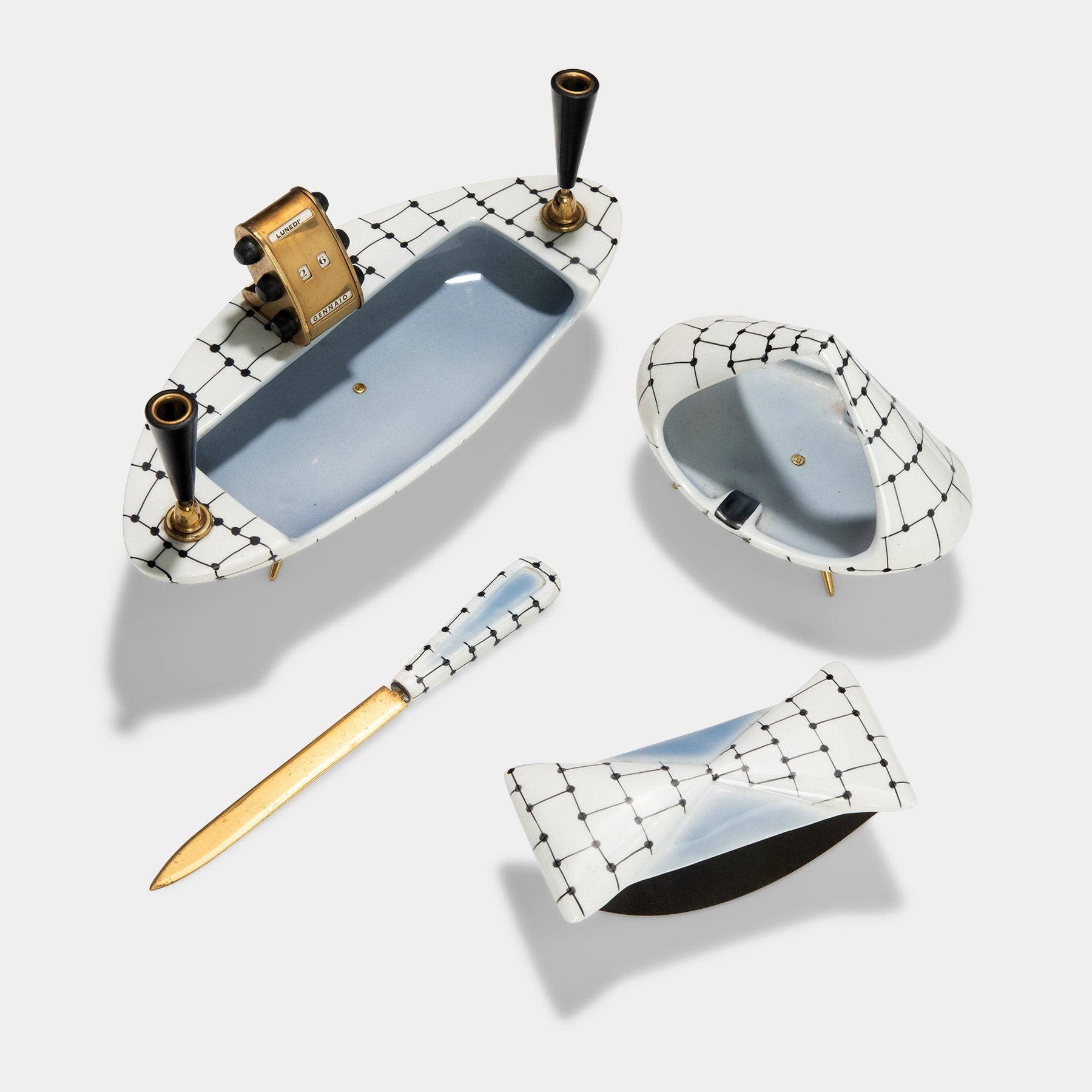 Mid Century Vintage Ceramic Desk Set