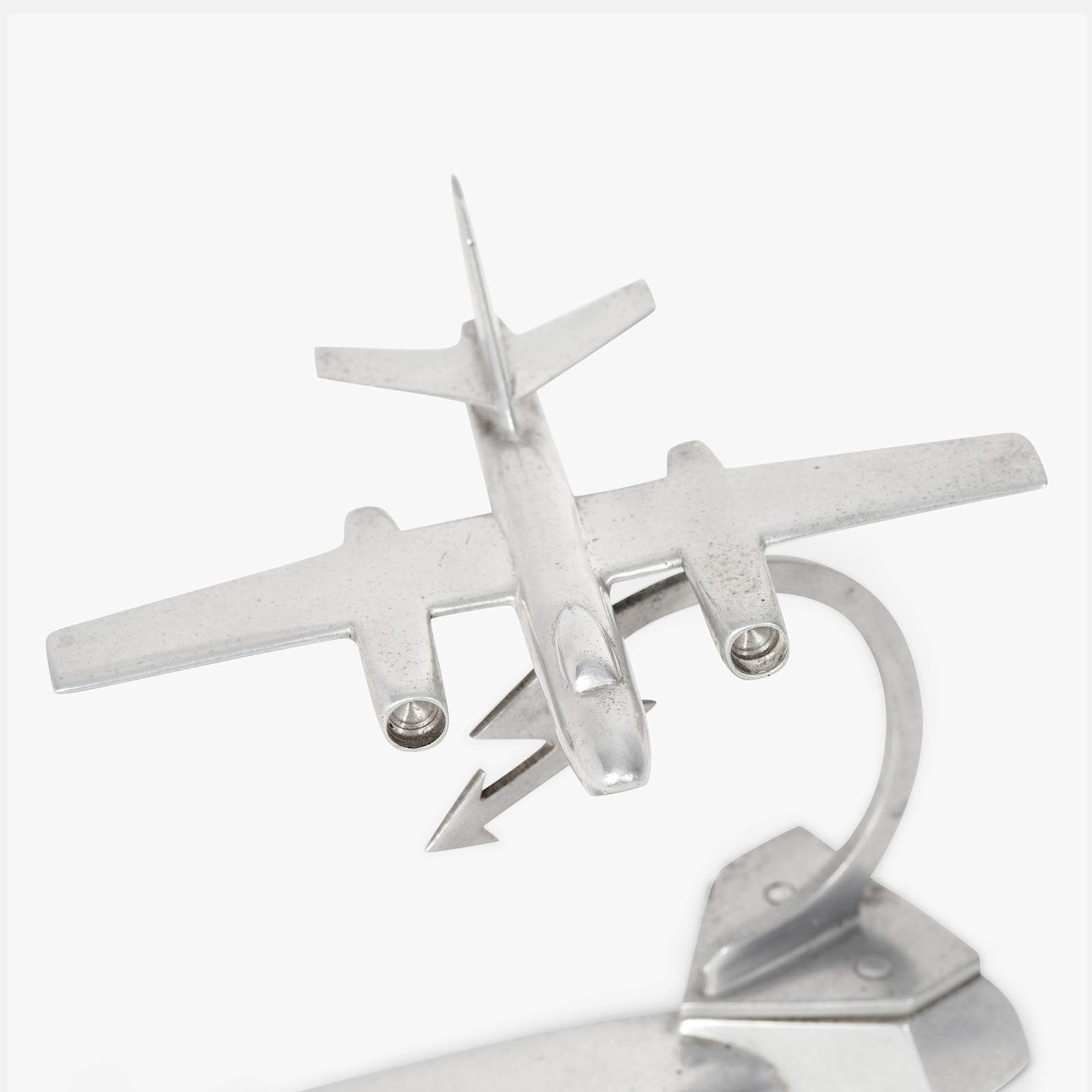 Vintage 1940s Ilyushin IL-28 Beagle Aluminium Air Plane Ash Tray