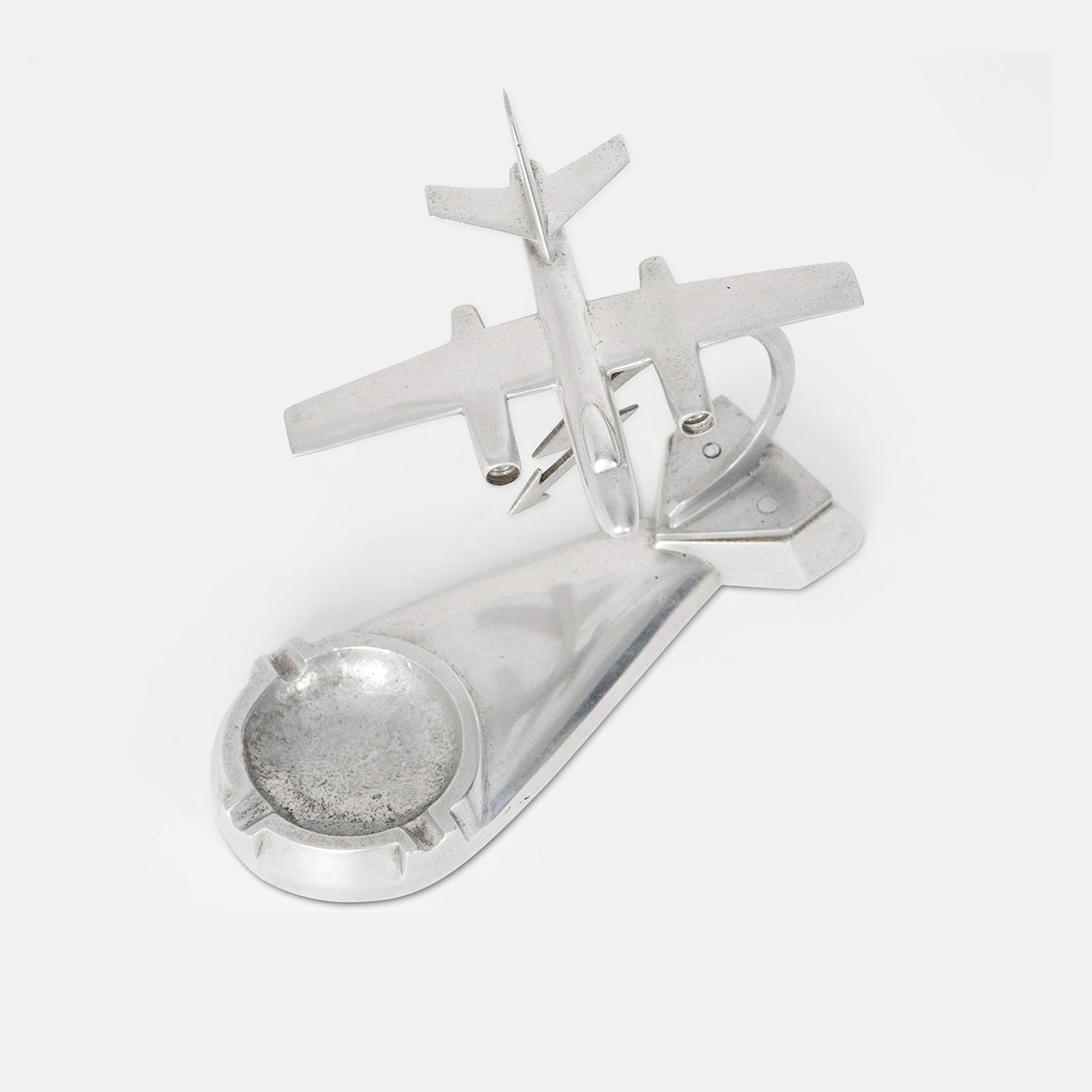 Vintage 1940s Ilyushin IL-28 Beagle Aluminium Air Plane Ash Tray