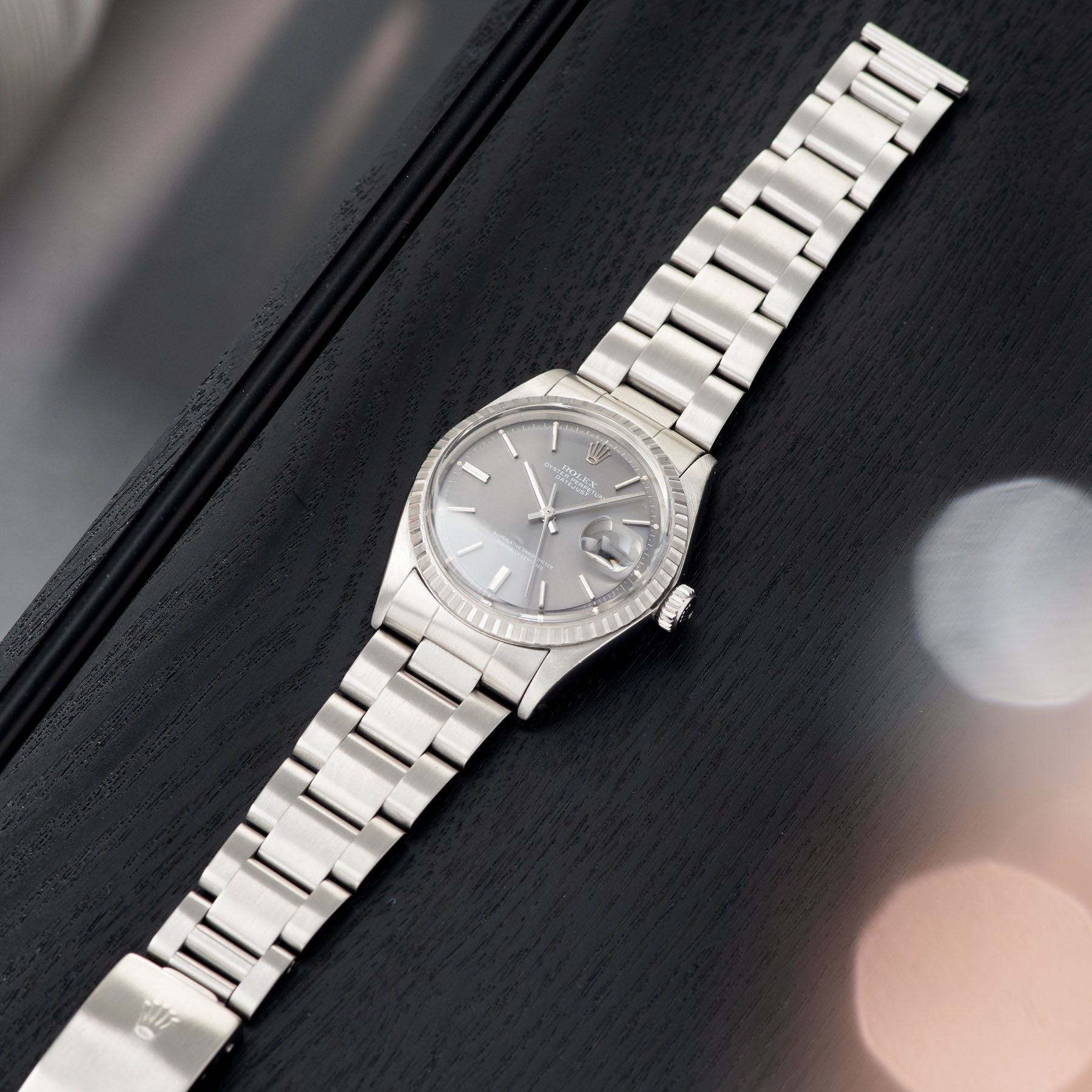 Rolex Datejust 1603 Grey Pie Pan Dial with Oyster bracelet