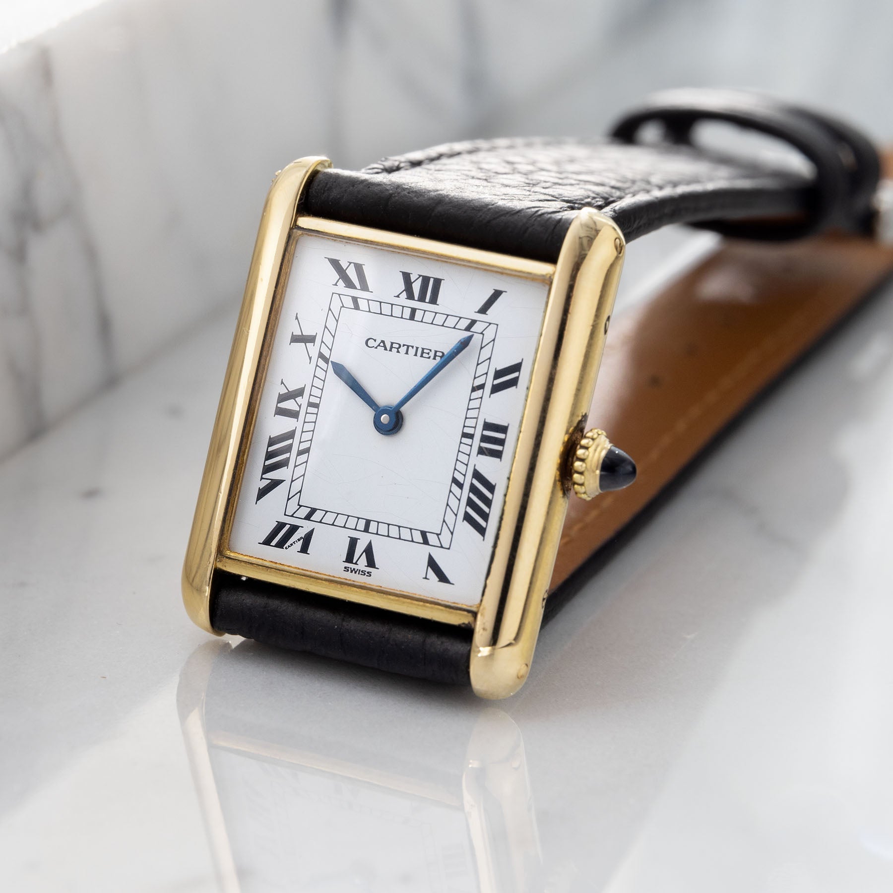 Cartier Tank Louis 18kt Yellow Gold Mechanical Movement 1970s