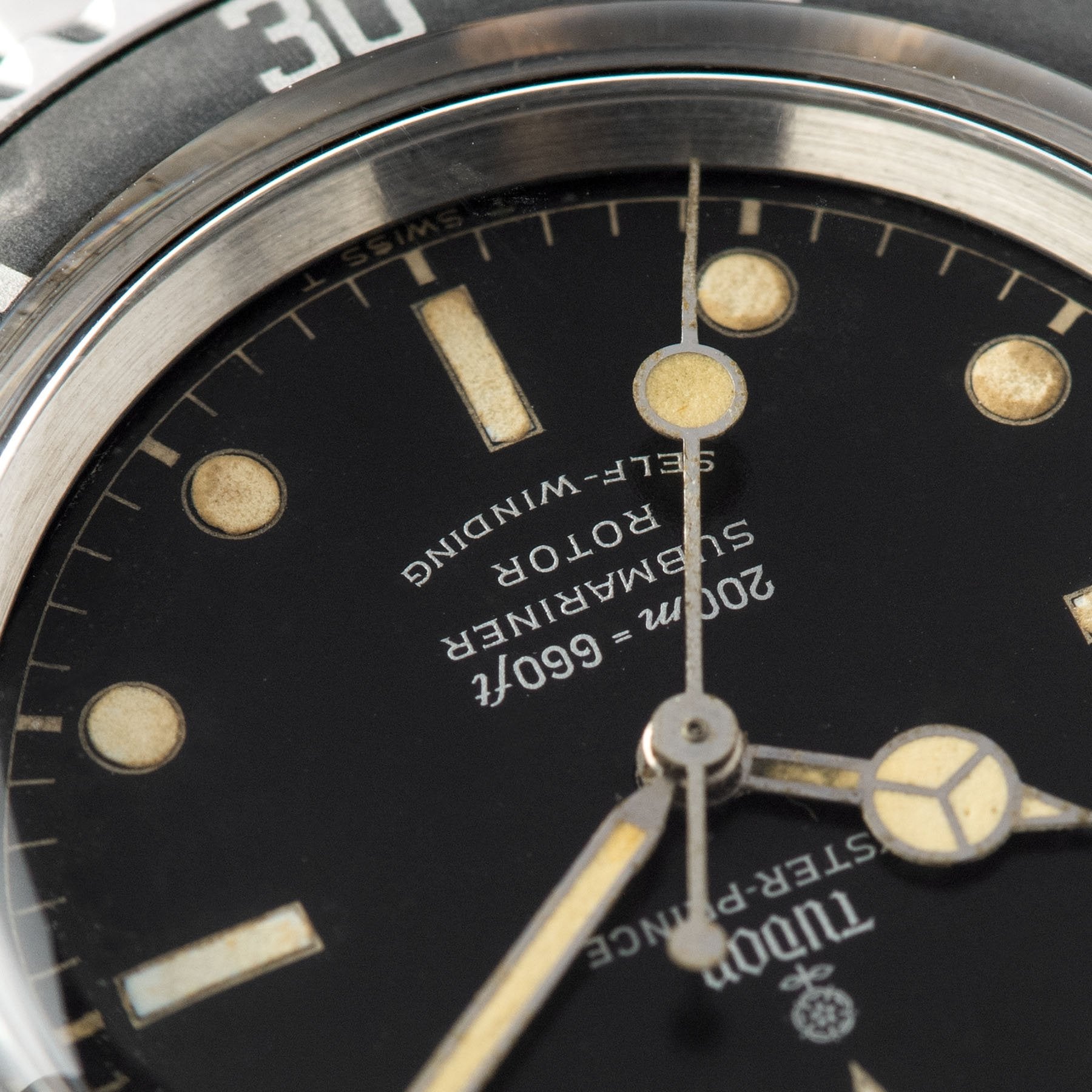 Tudor Submariner Ref 7928 Gilt Minute Track Ghost Bezel with large lollipop seconds hand