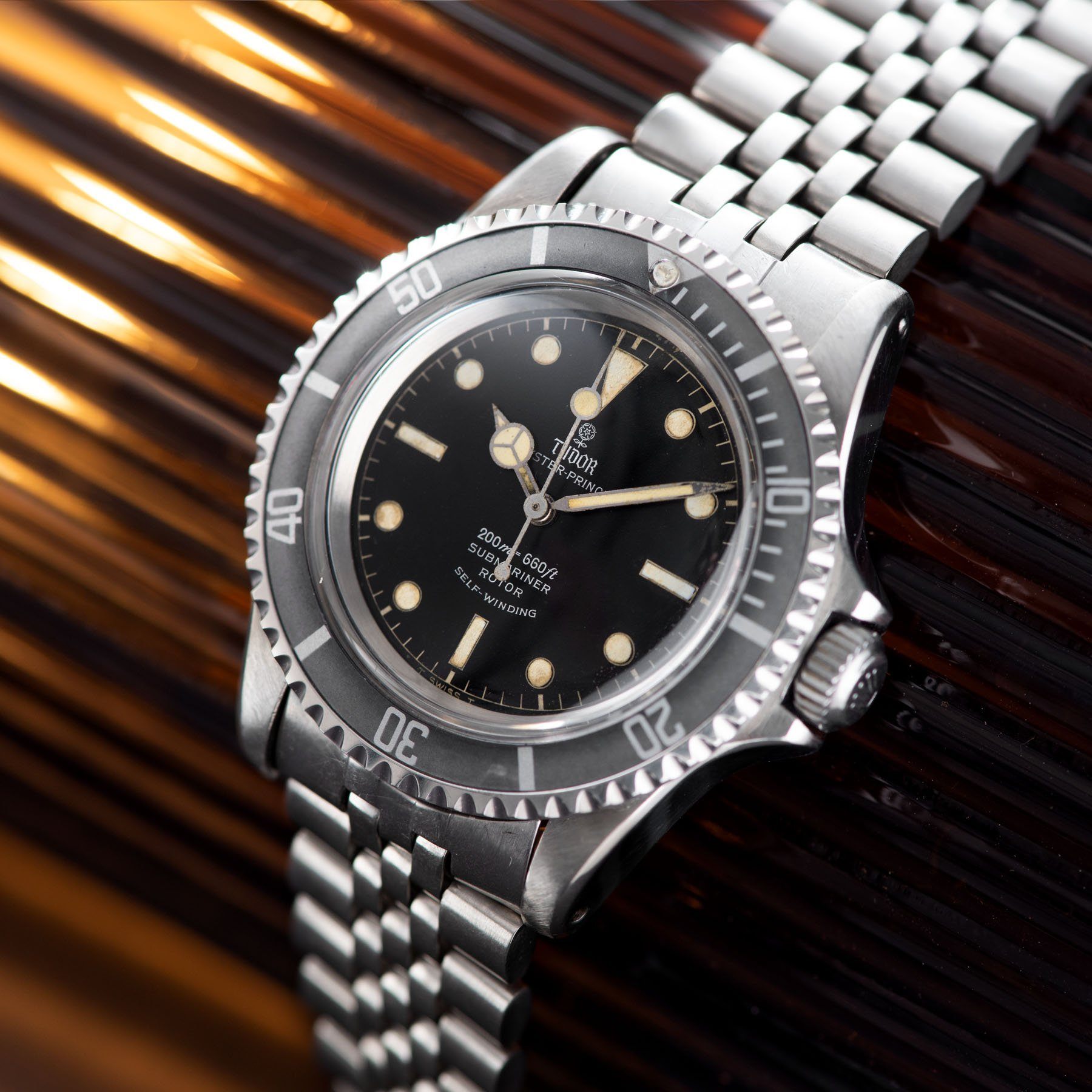 Tudor Submariner Ref 7928 Gilt Minute Track Ghost Bezel