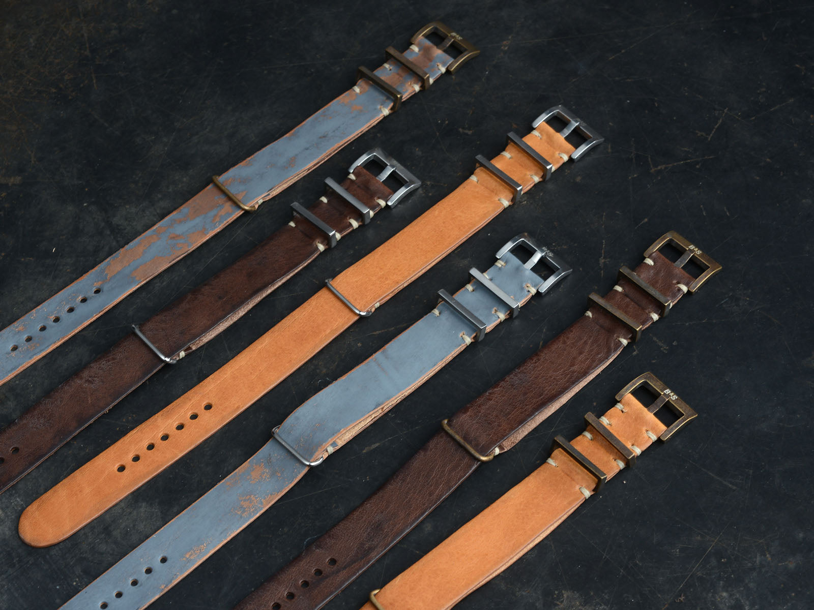 B&S Signature leather nato strap 20 mm