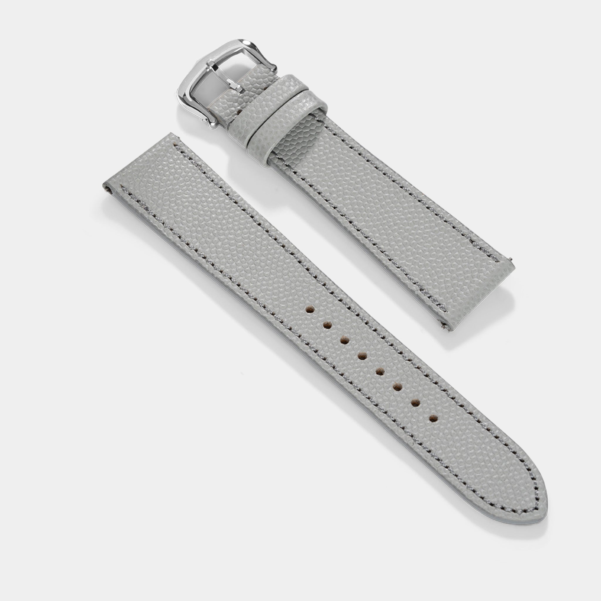Strap for Cartier Tank Must (2021-2024) - The Pebbled Bright Grey