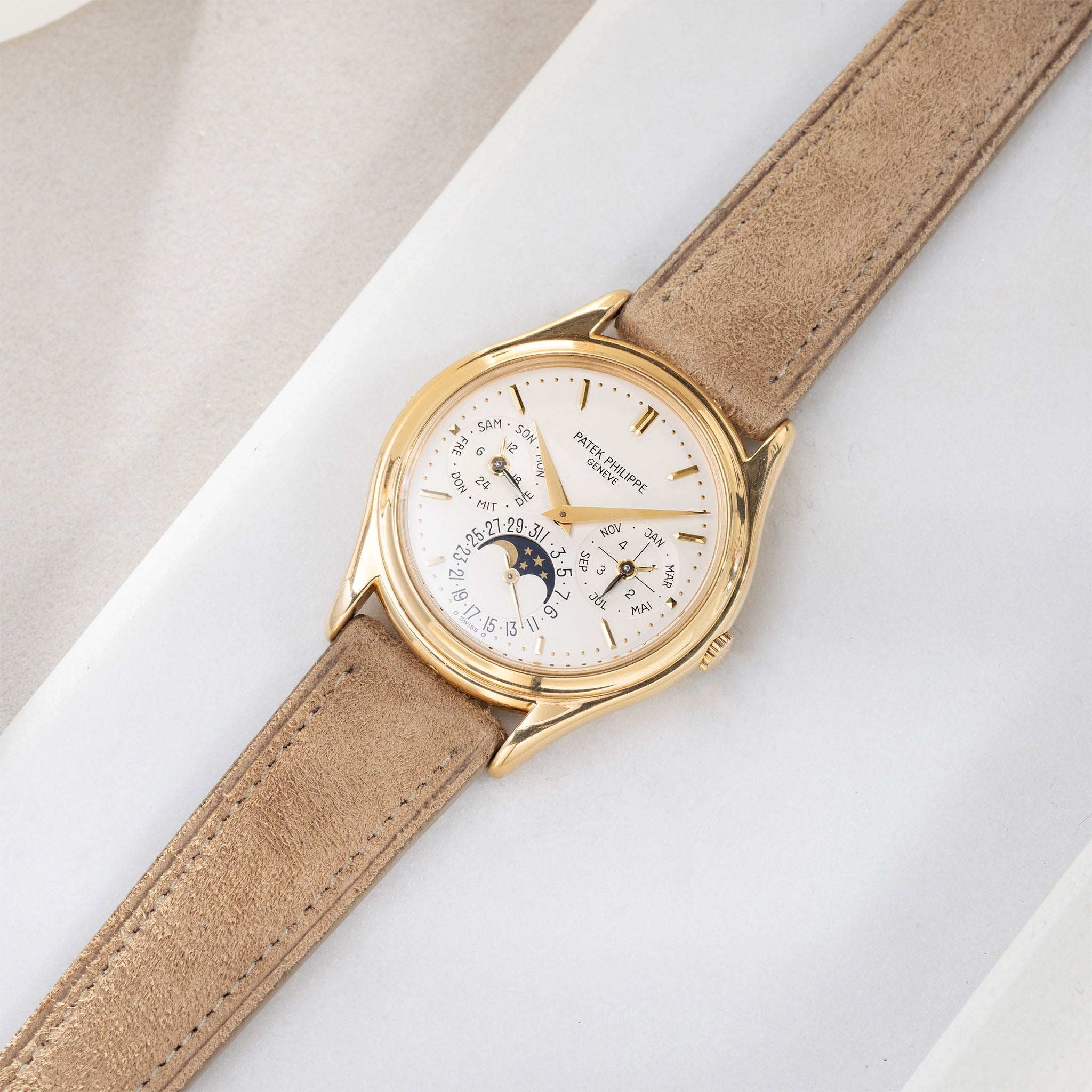 Strap for Patek Philippe 3940 Perpetual – Dune Brown Suede