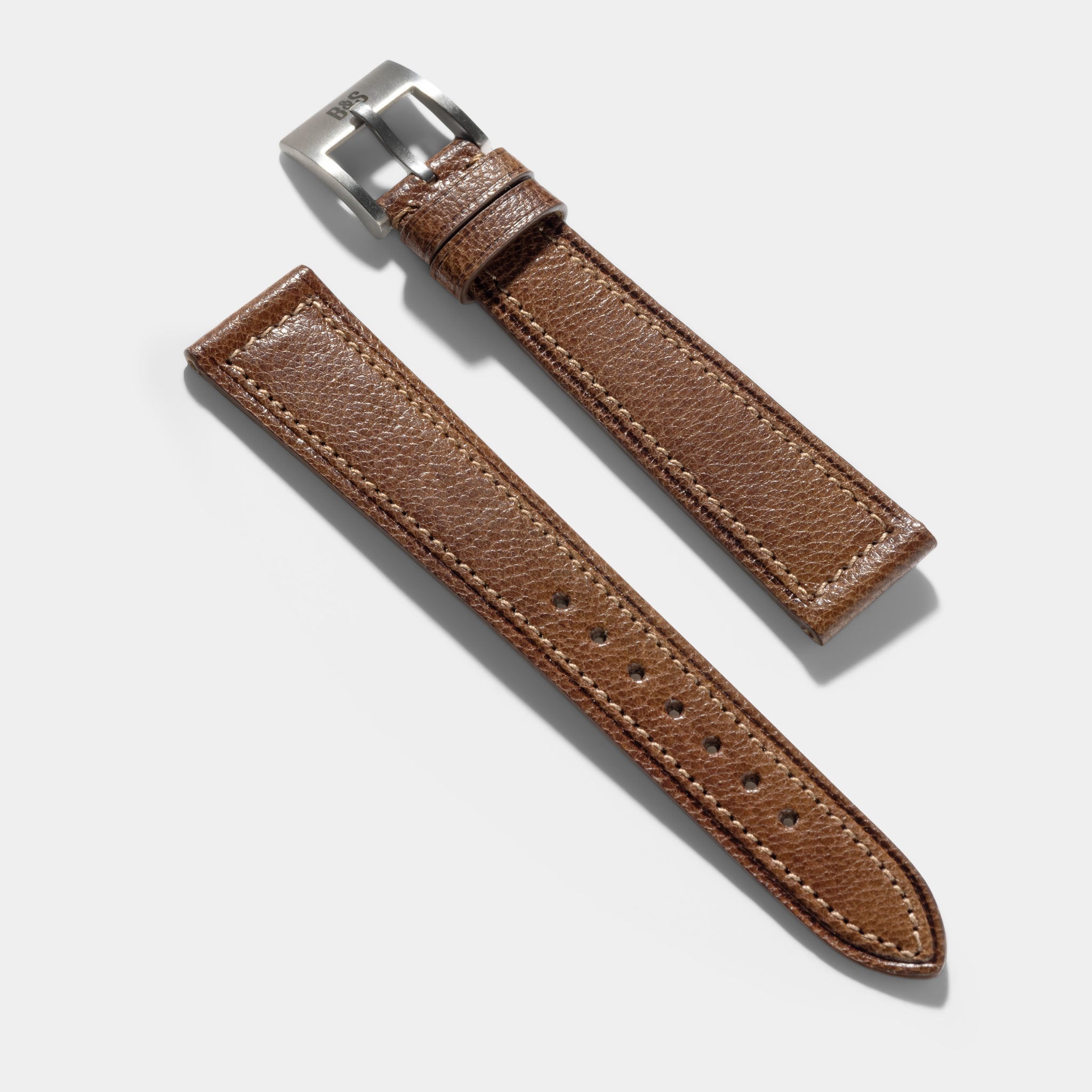 Strap for the Patek Philippe Calatrava - Burnished Tobacco Brown Boxed Calfskin