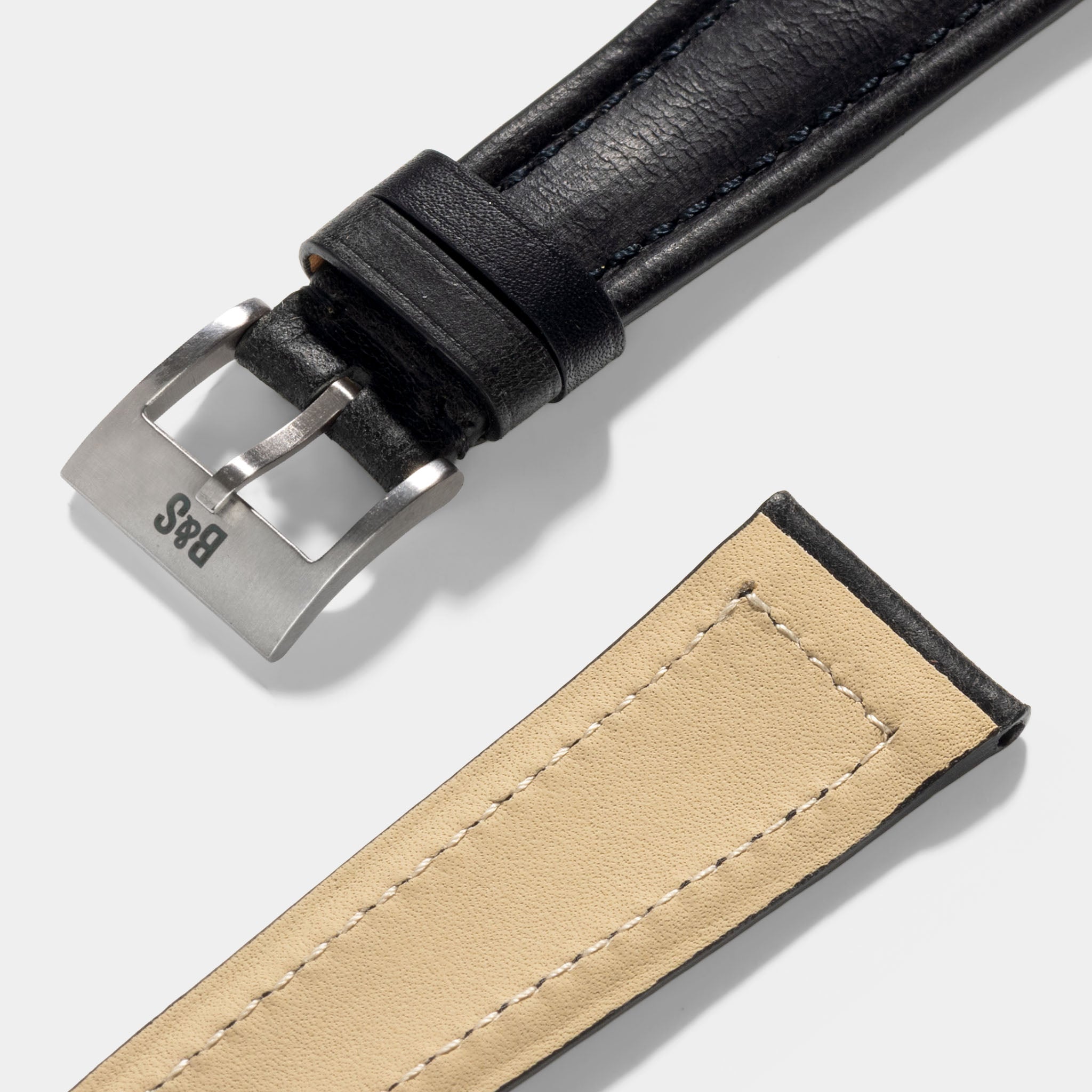Strap for the Patek Philippe Calatrava - Black Sculpted Calfskin