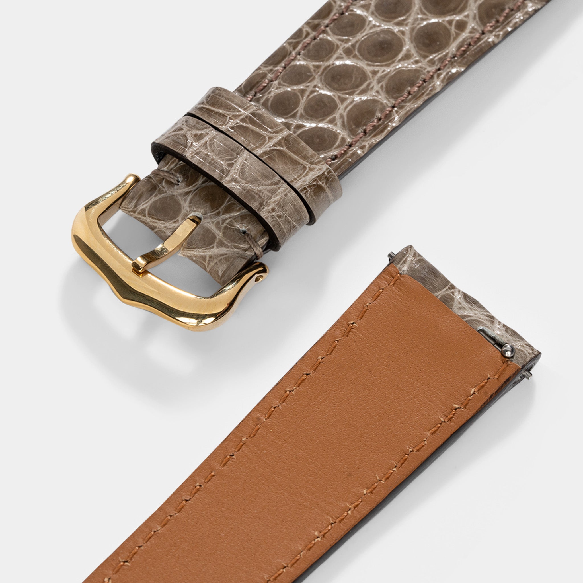Strap for Cartier Tank Louis (2021-2024) - The Taupe Alligator