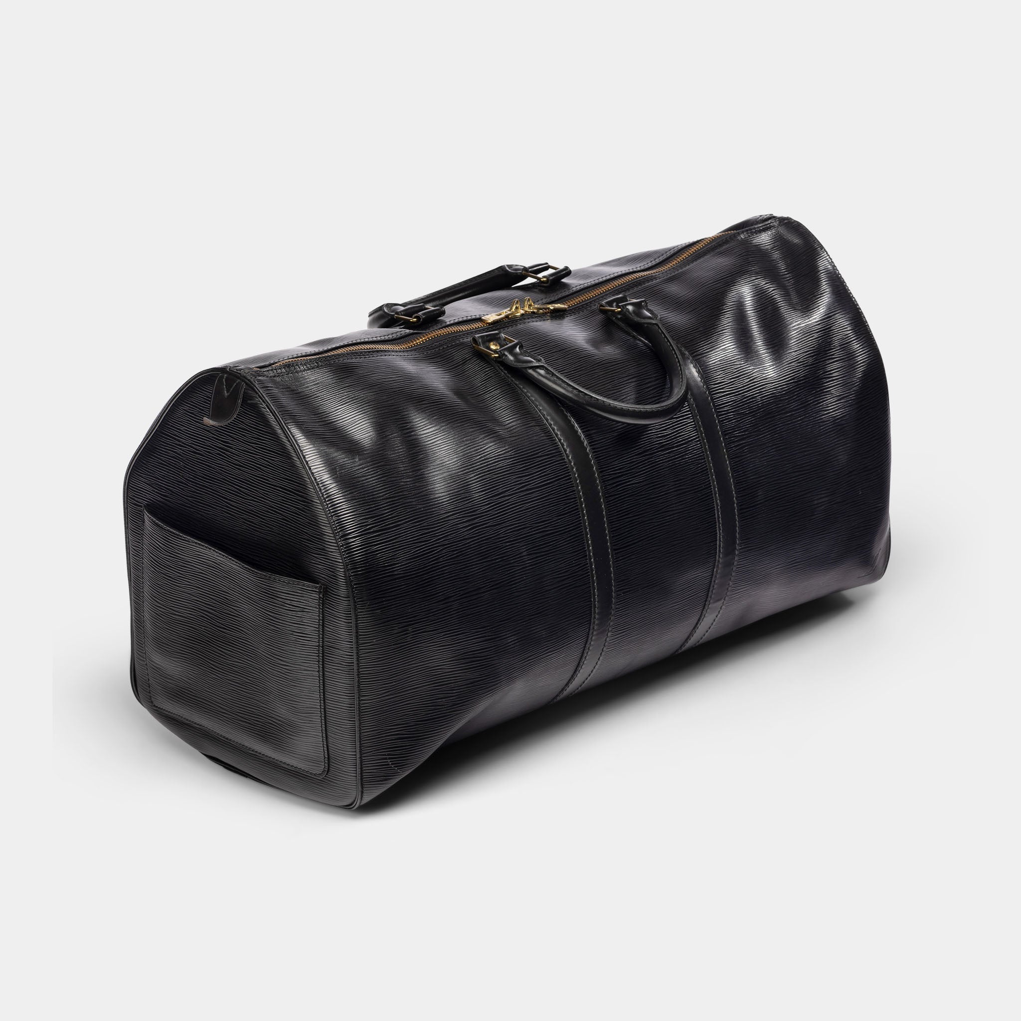 Exclusive_Louis_Vuitton_Black_Epi_Keepall_55_Travel_Bag