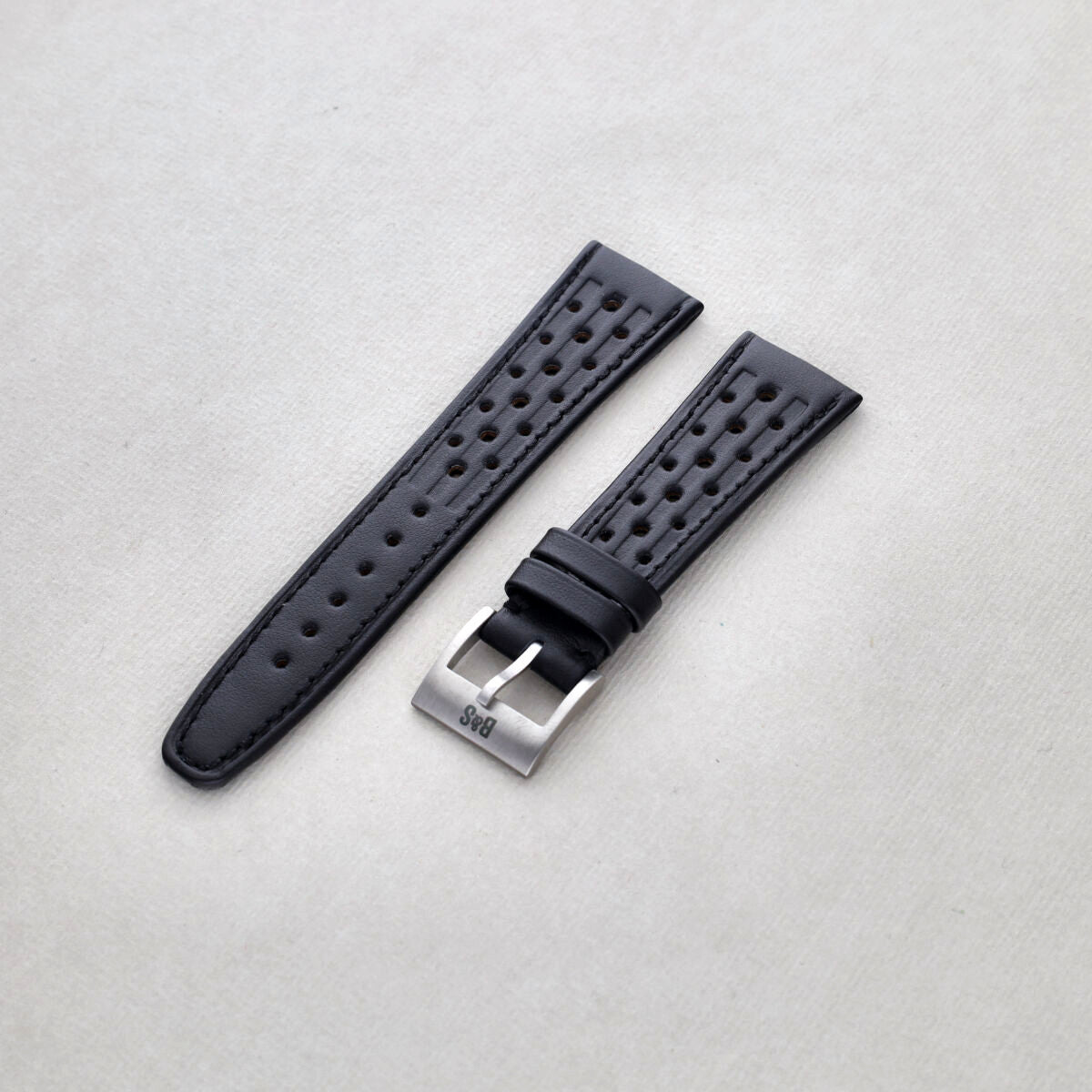 Sample Sale - Racing Black Speedy Leather Watch Strap