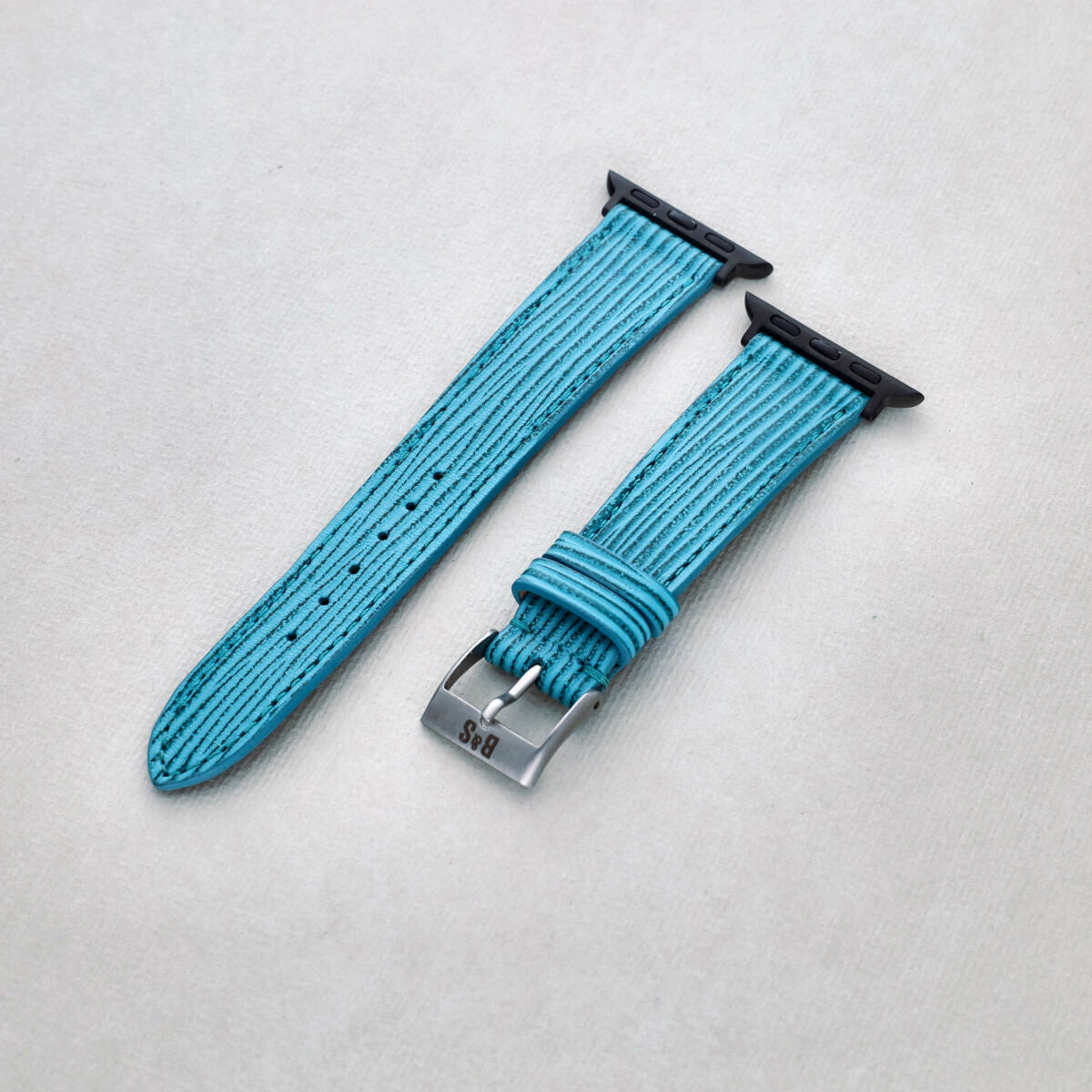 Sample Sale - Aqua Boarded Leather Watch Strap