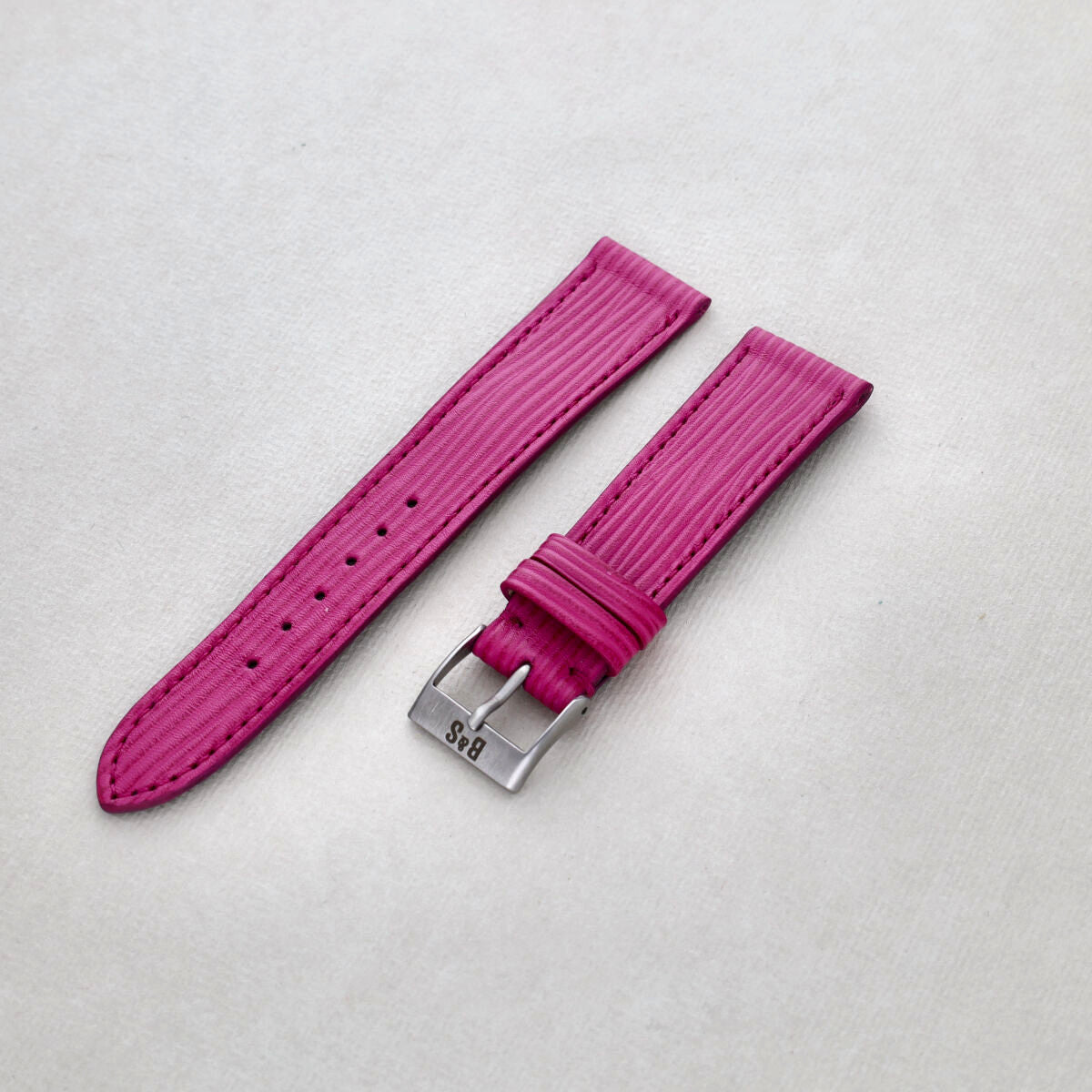 Sample Sale - Berry Boarded Leather Watch Strap