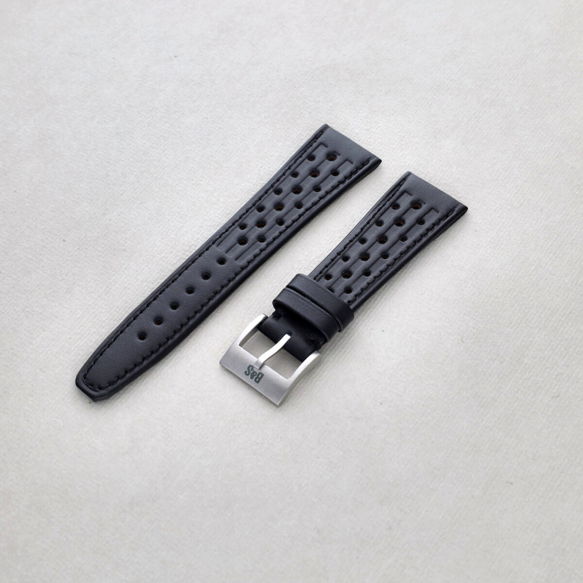 Sample Sale - Racing Black Speedy Leather Watch Strap