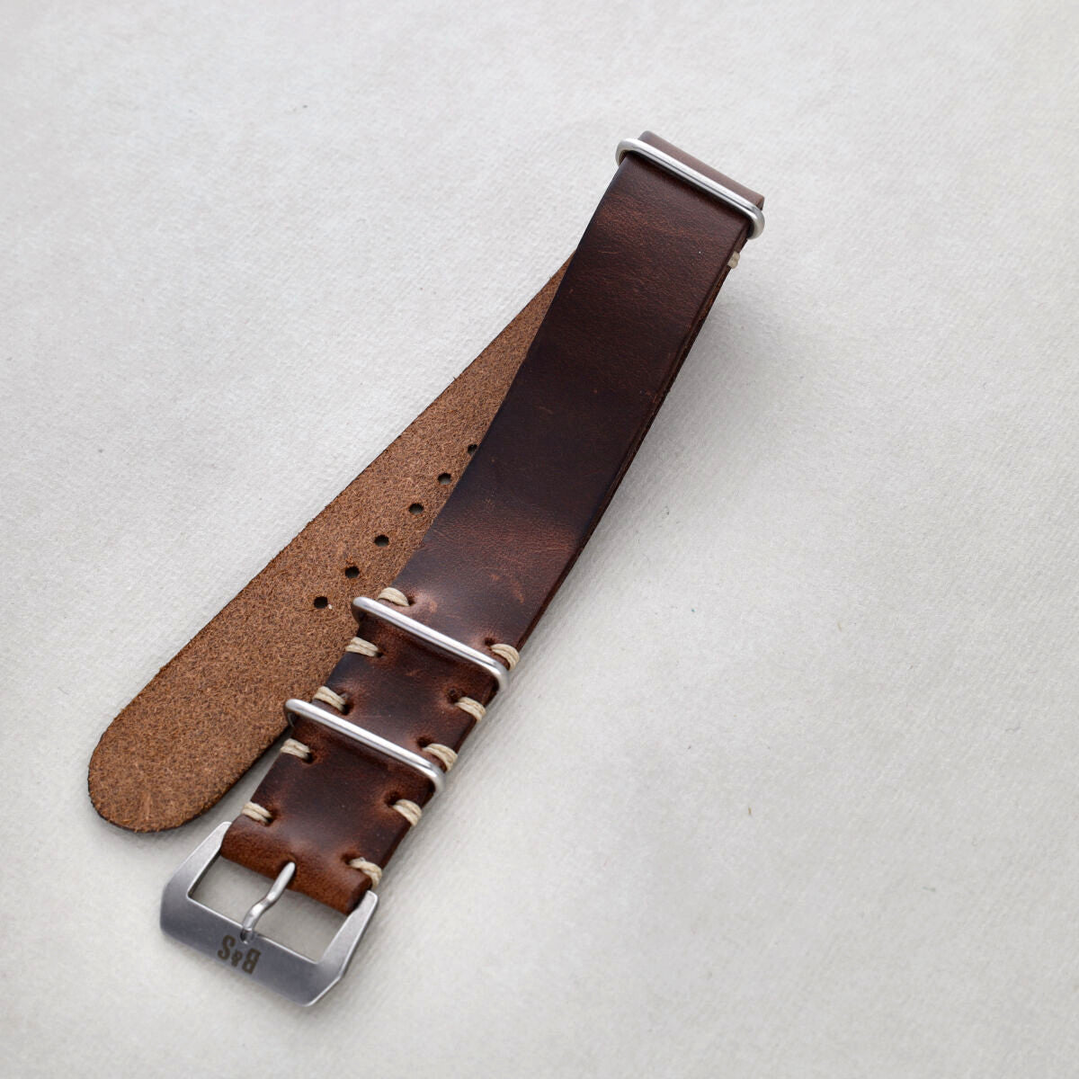 Sample Sale - Siena Brown Nato Leather Watch Strap