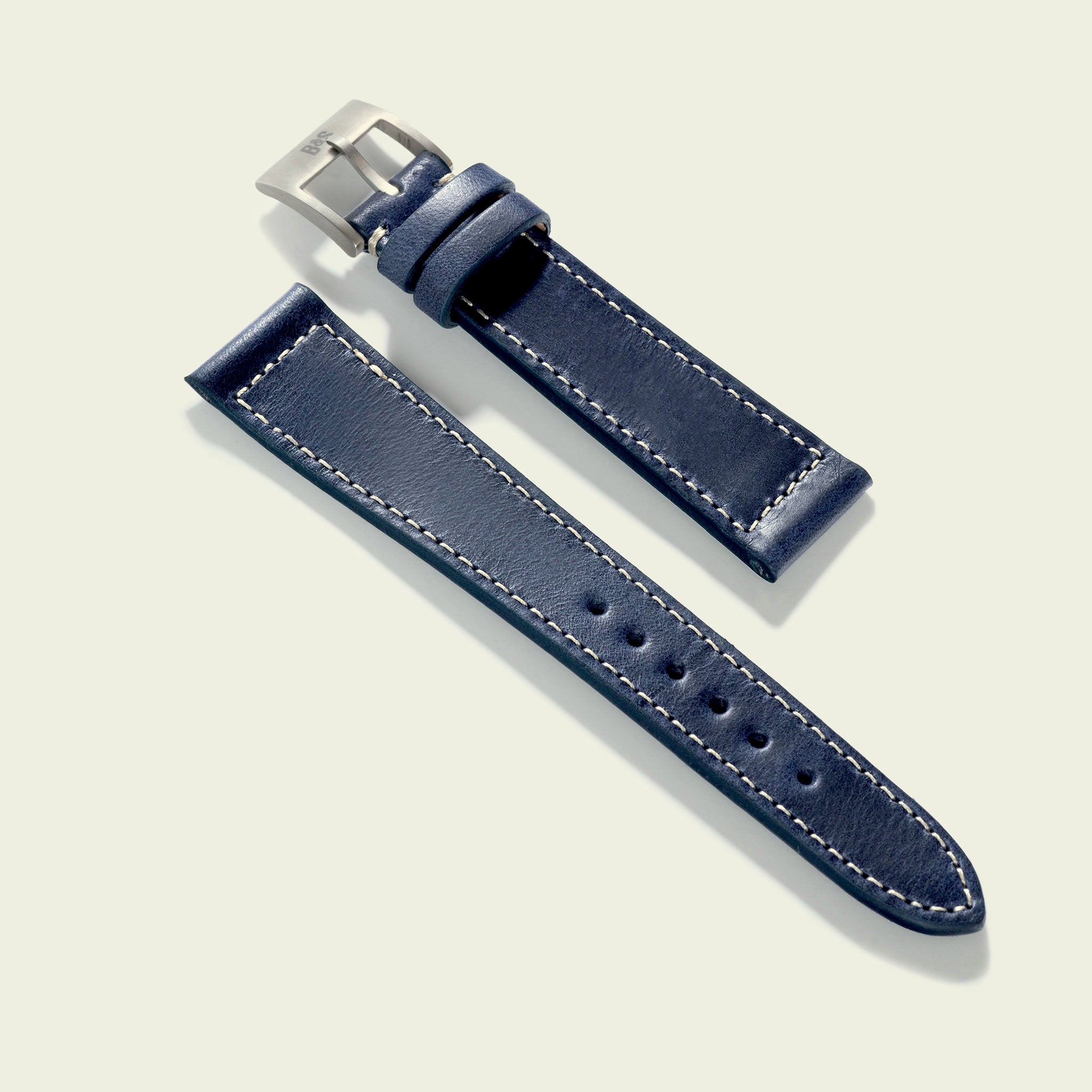 Strap for IWC Portofino - Siena Blue Boxed Stitch Leather