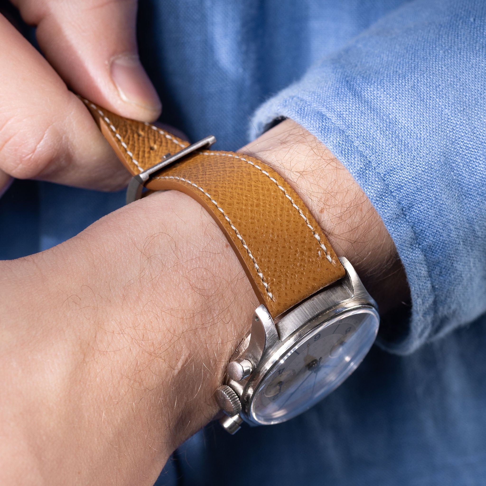 Marston Calf Cognac Brown Leather Watch Strap
