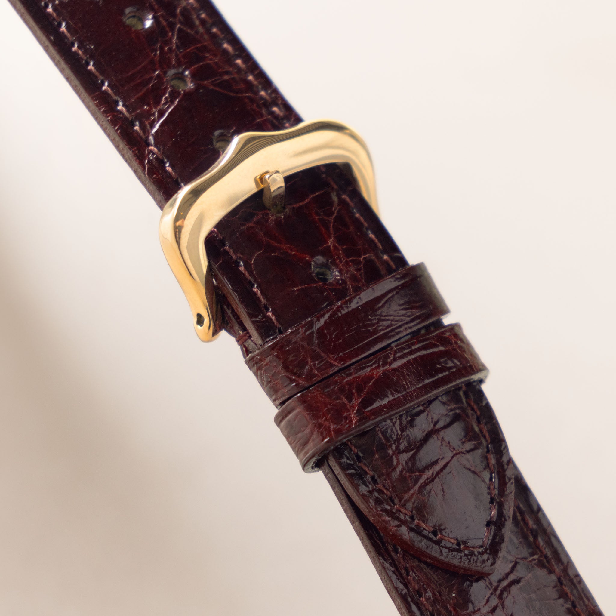 Strap for Cartier 17.5 mm - The Bordeaux Alligator Watch Strap