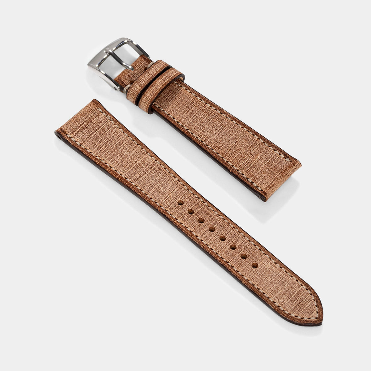 Strap for Rolex Datejust 1601 1603 16014 16030 - Elegant Brown Linen Leather
