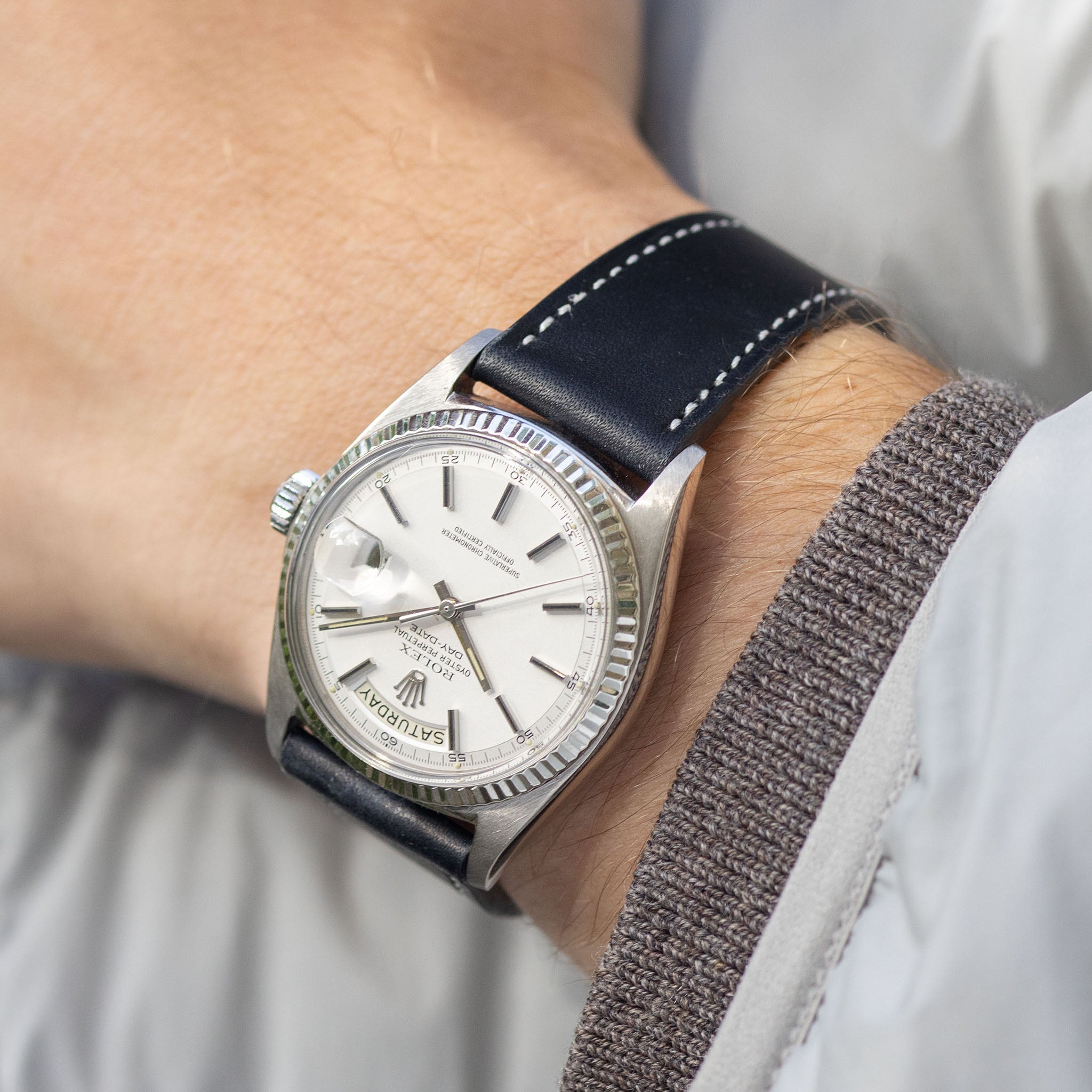 Chevalin Black Leather Watch Strap