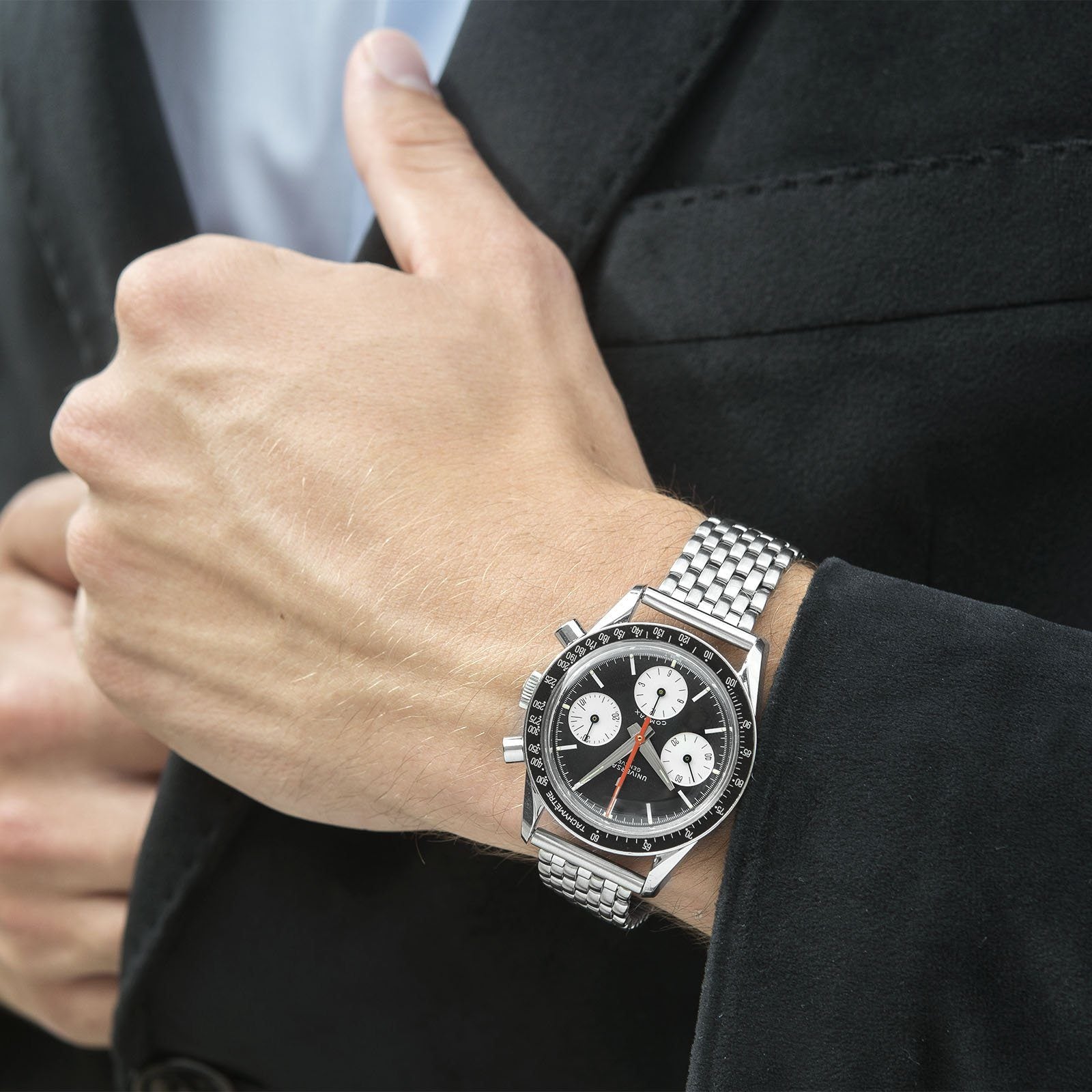 Beads Of Rice Matte Finish Straight End Link Steel Watch Bracelet