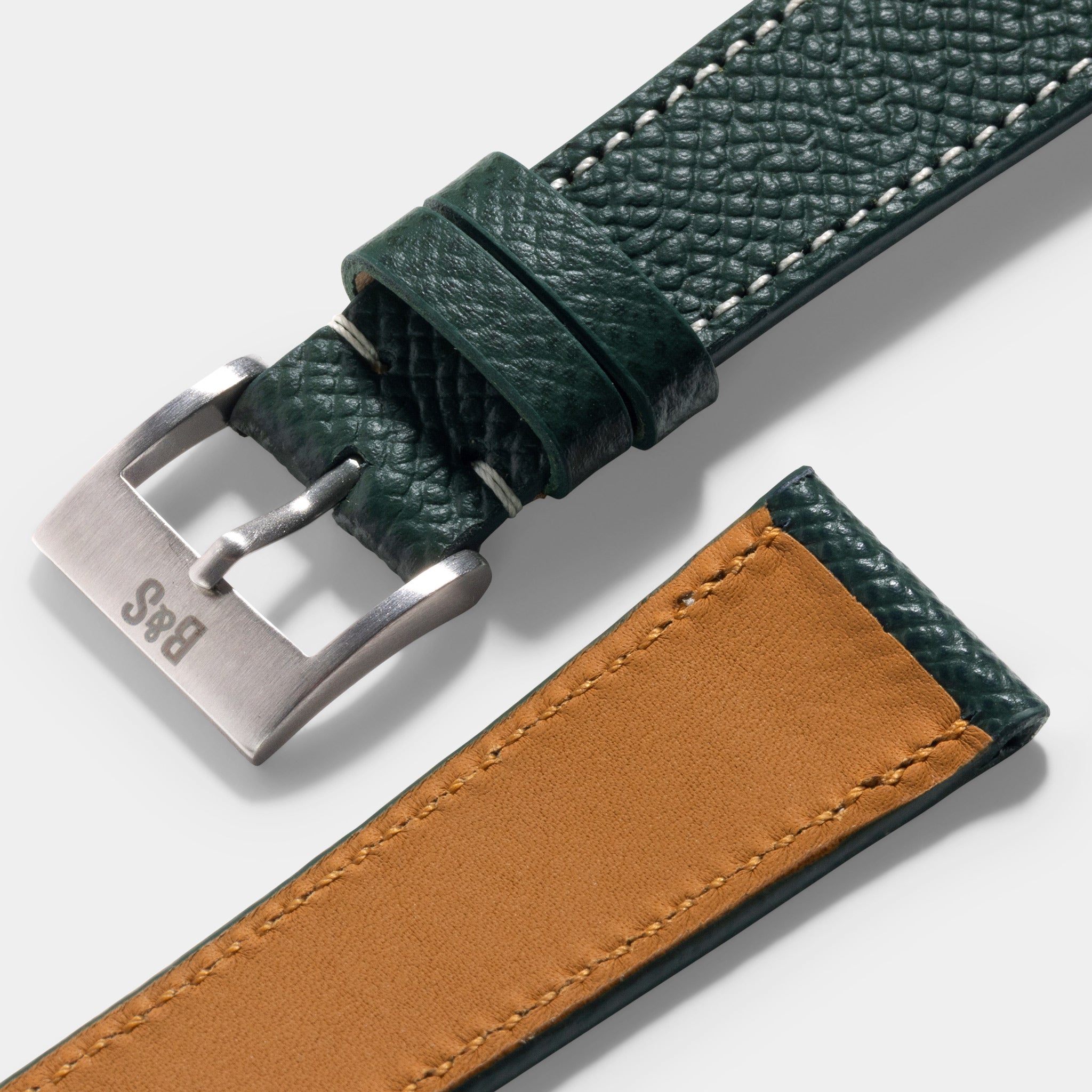 Marston Calf Dark Green Leather Watch Strap