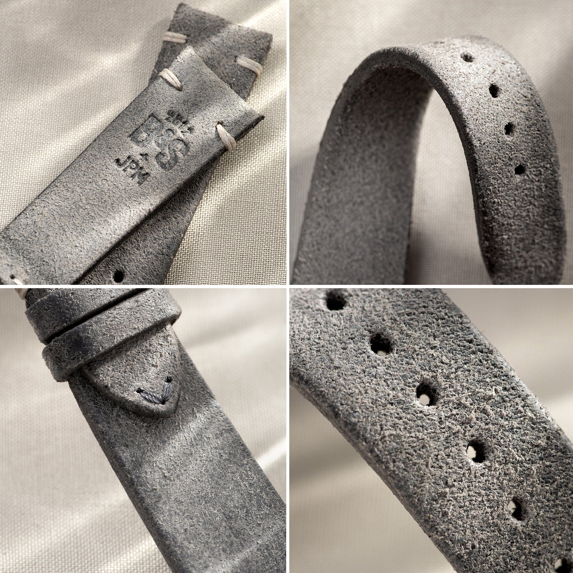Strap for Apple Watch Ultra - Rugged Grey Leather