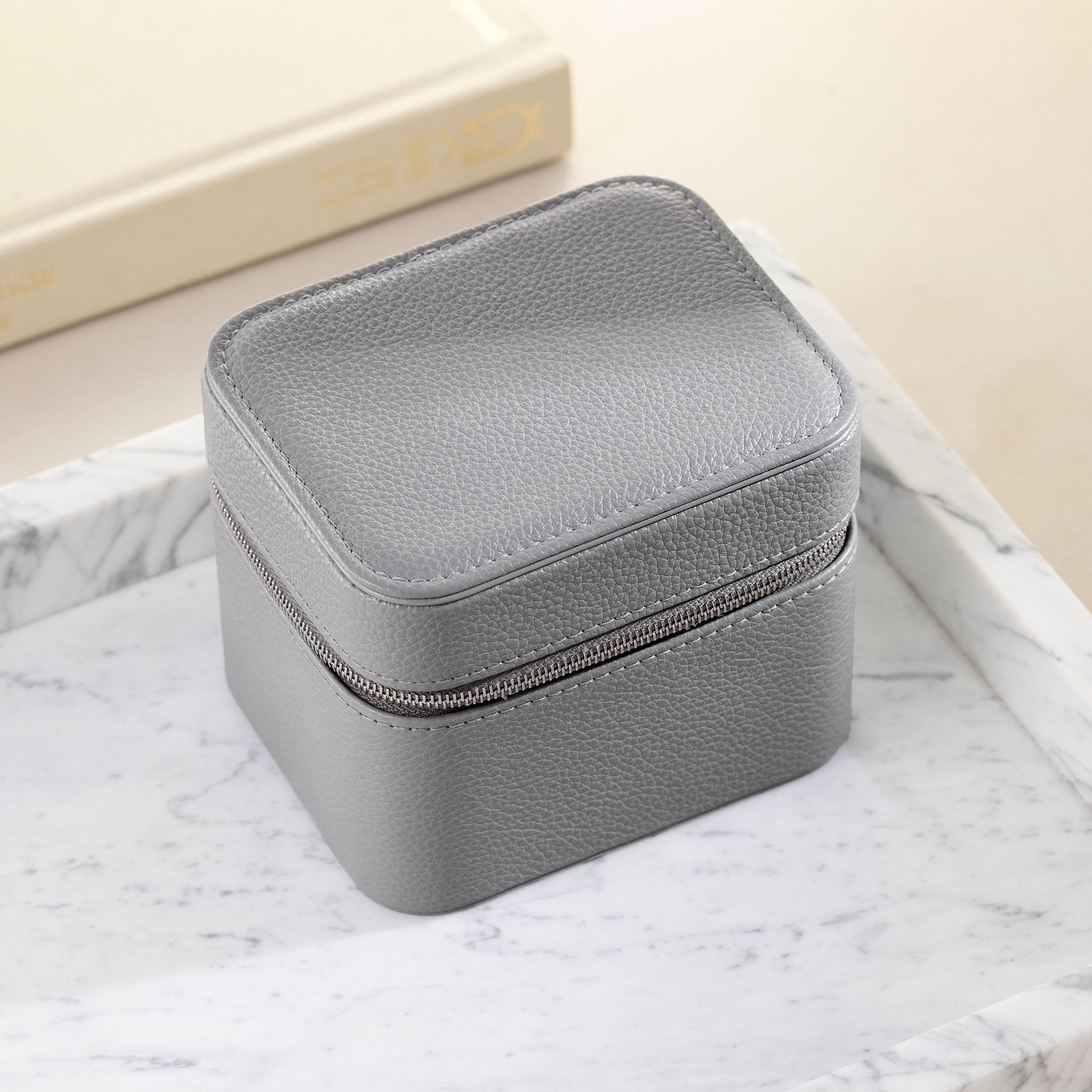 Audemars Piguet Light Grey Leather Two Watch Travel Case