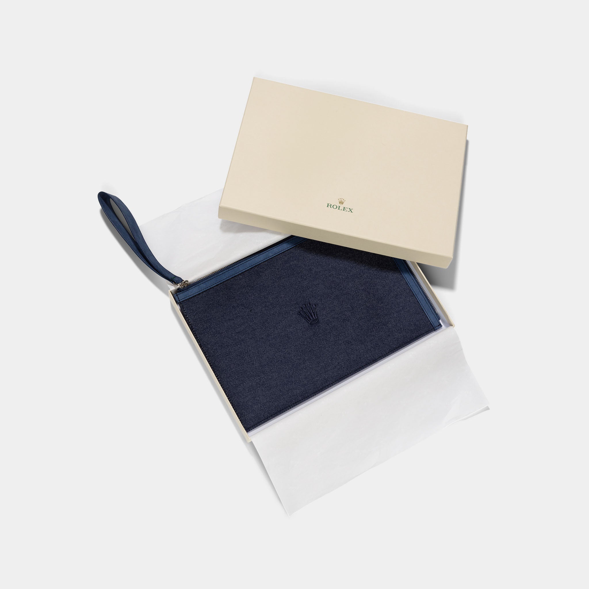 Rolex Denim Blue Clutch