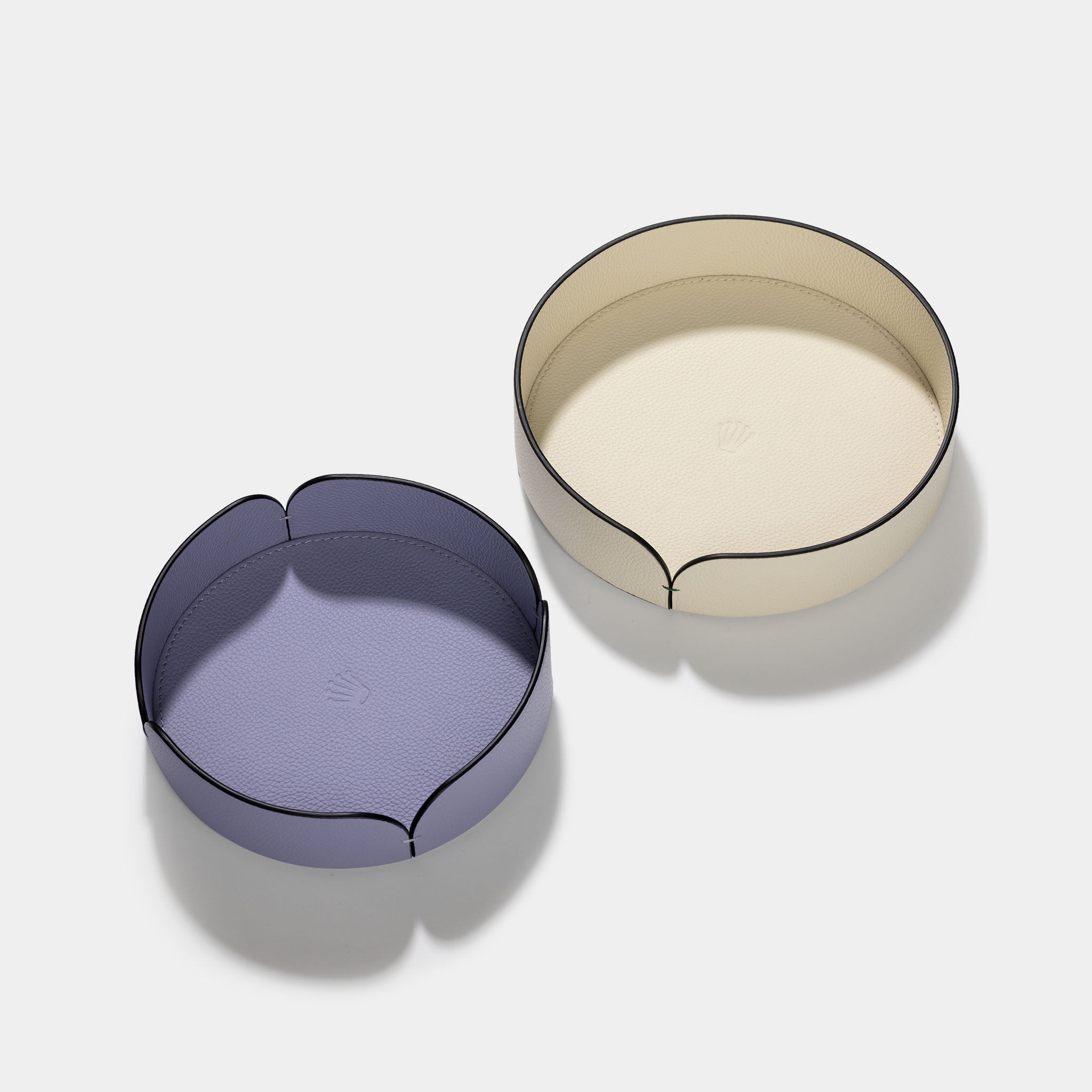 Rolex set of two Leather Organisers Trays