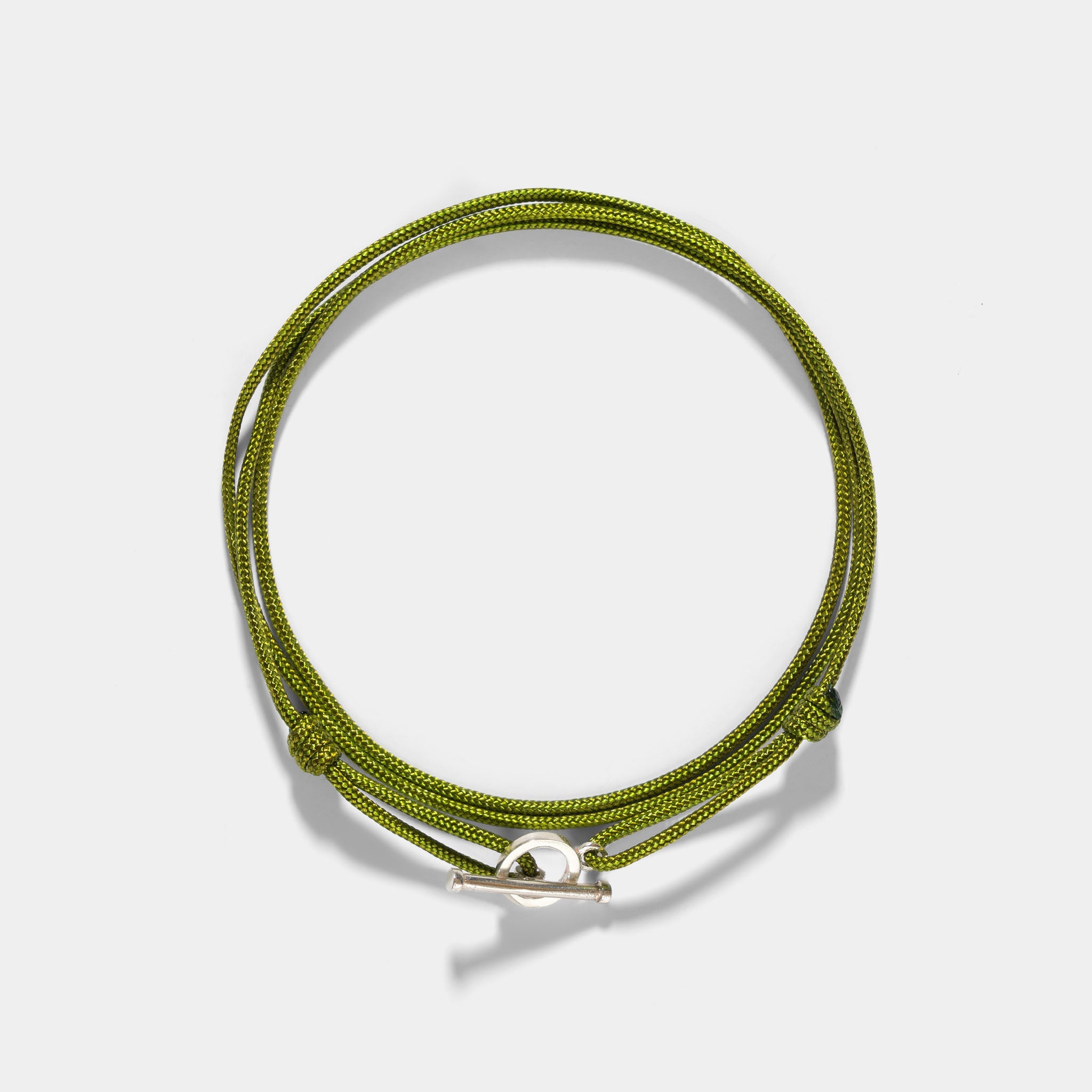 Oskar Gydell Nylon Cord Bracelet Light Olive Green 3-Laps