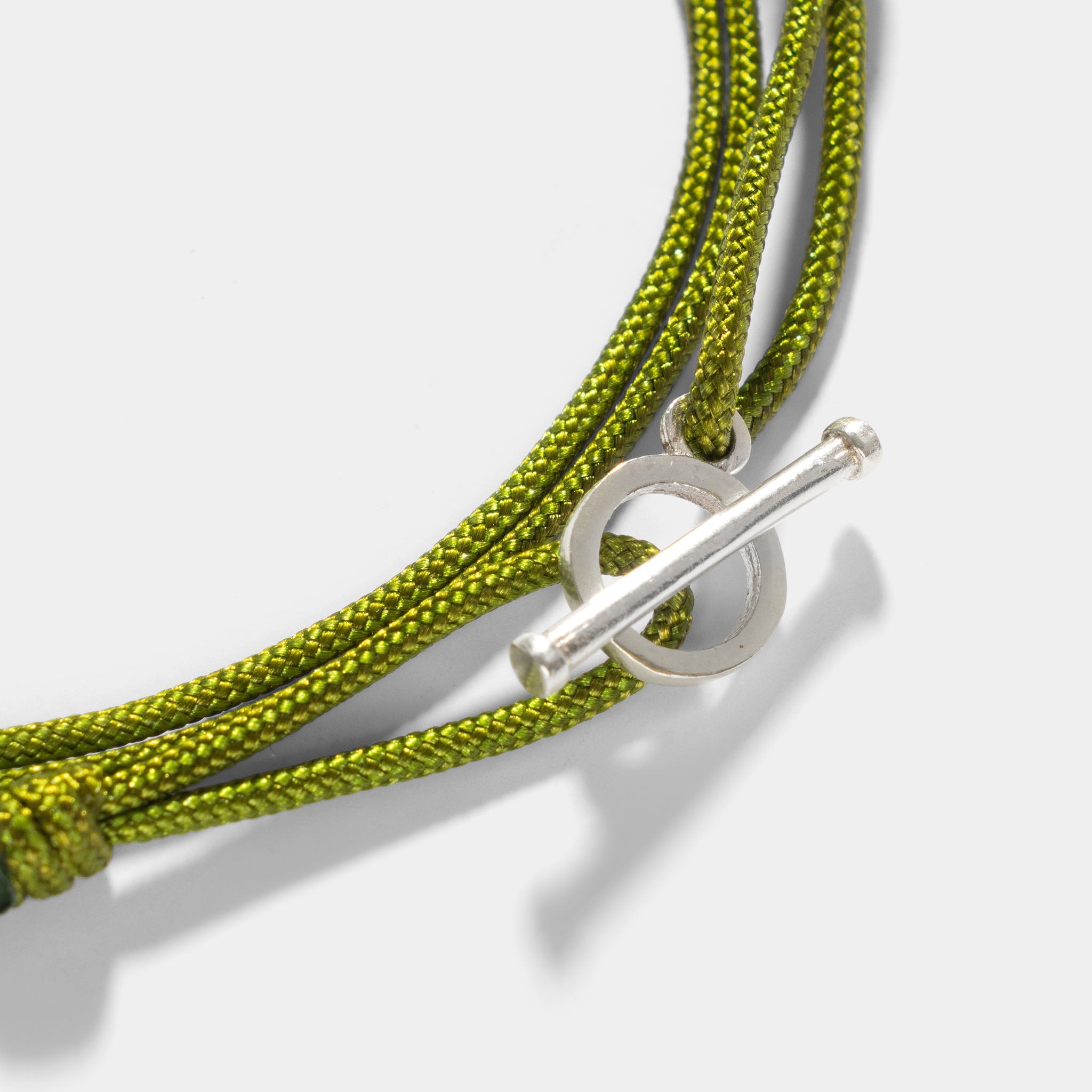 Oskar Gydell Nylon Cord Bracelet Light Olive Green 3-Laps