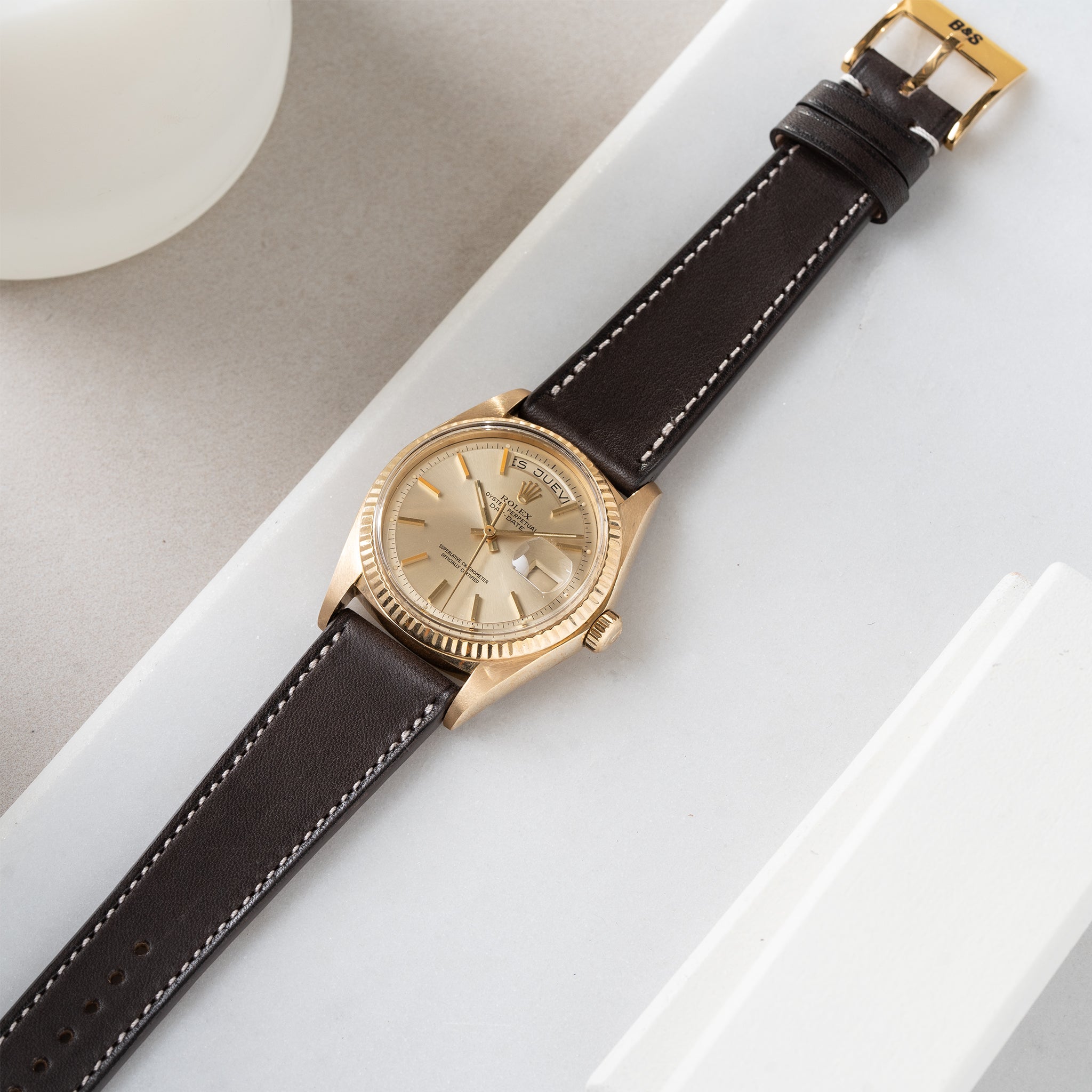 Strap for Rolex Day Date - Dark Brown Leather